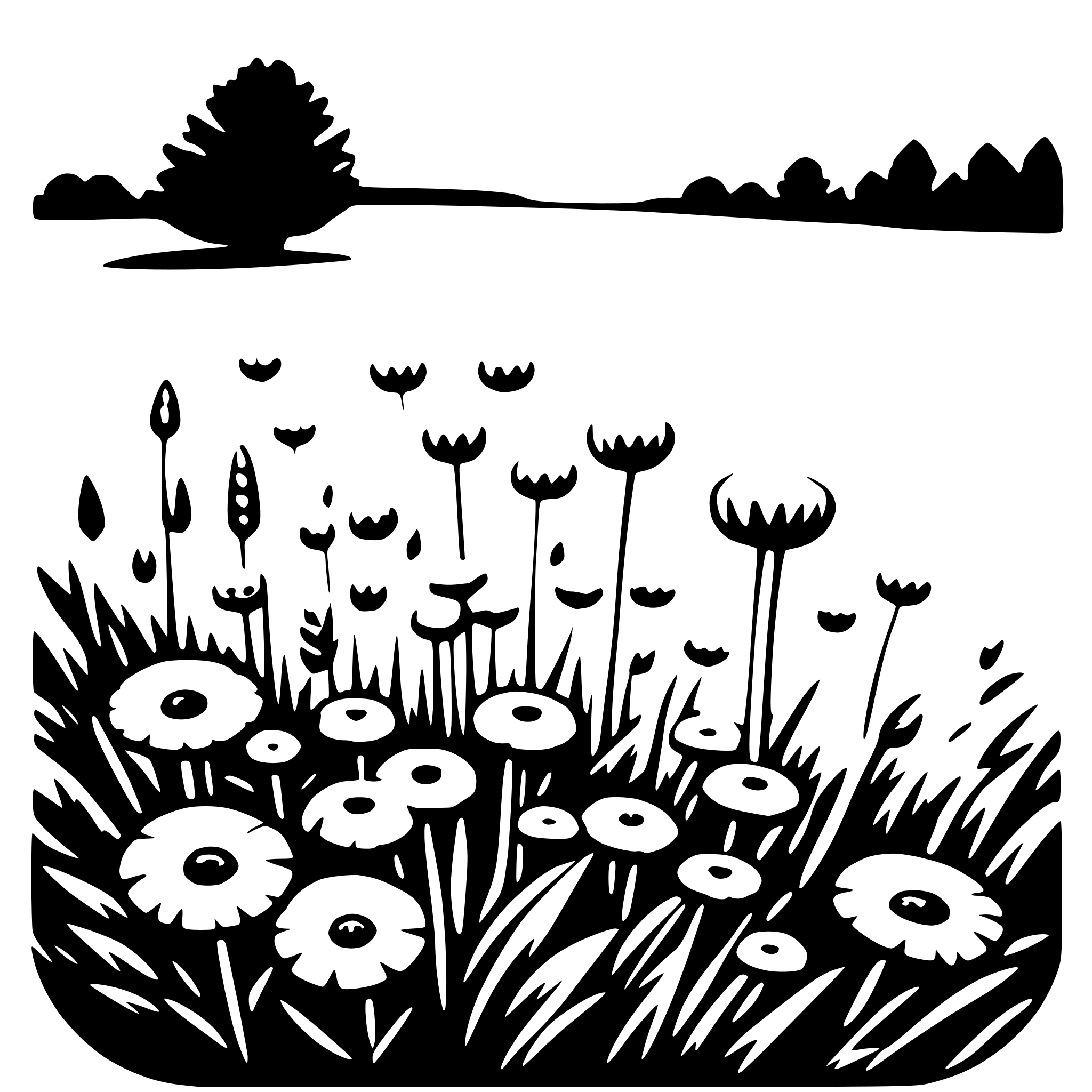 AI-generated SVG of 'flower meadow'