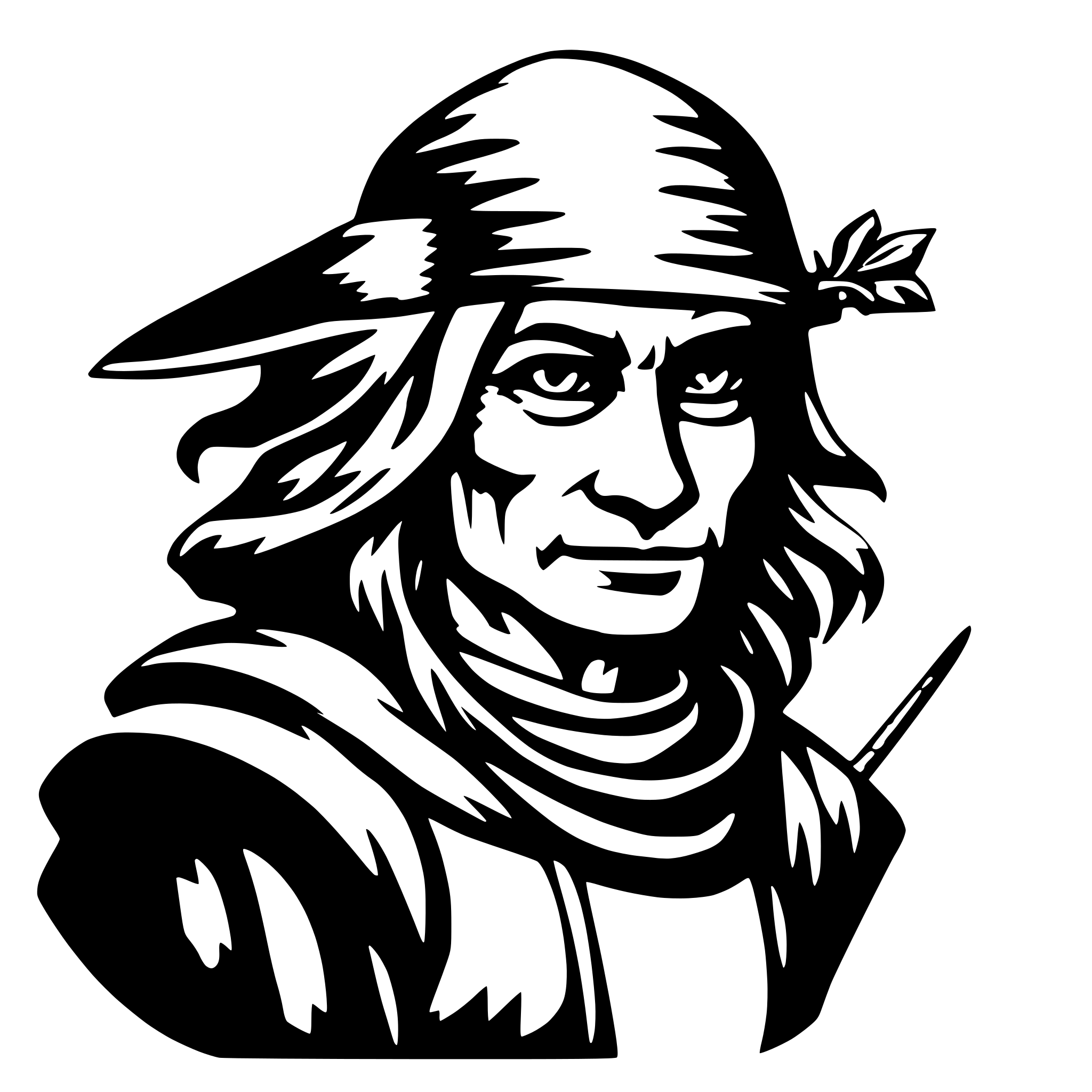 AI-generated SVG of a old smurai