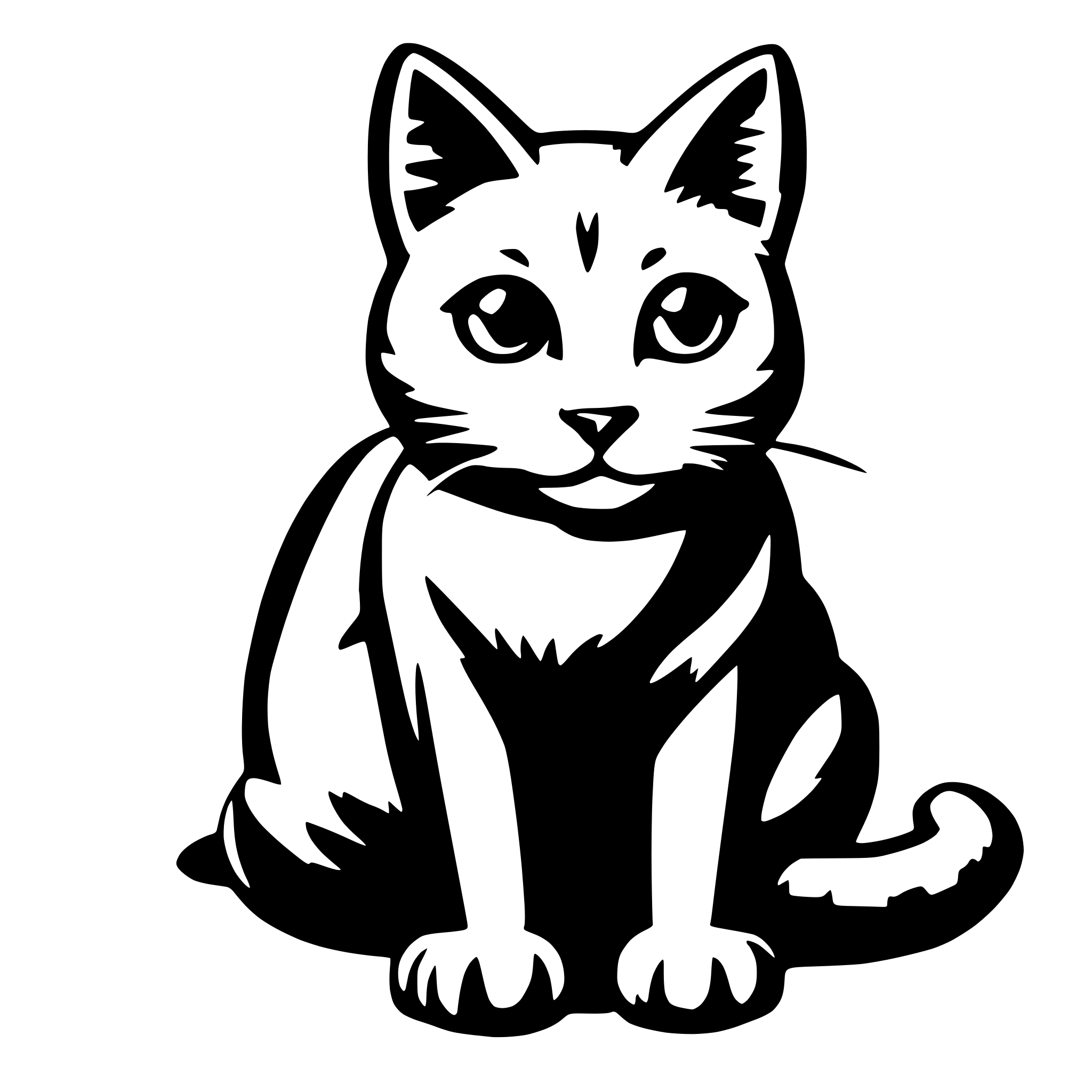 AI-generated SVG of a cat
