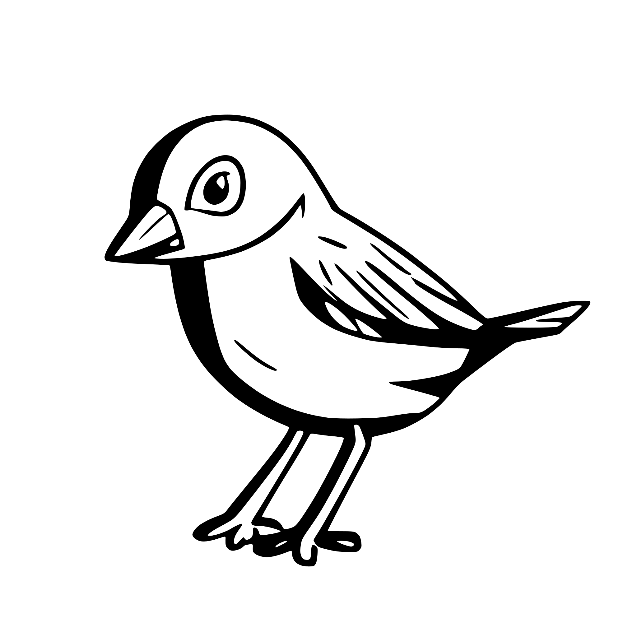 AI-generated SVG of a Single line art drawing of Birds