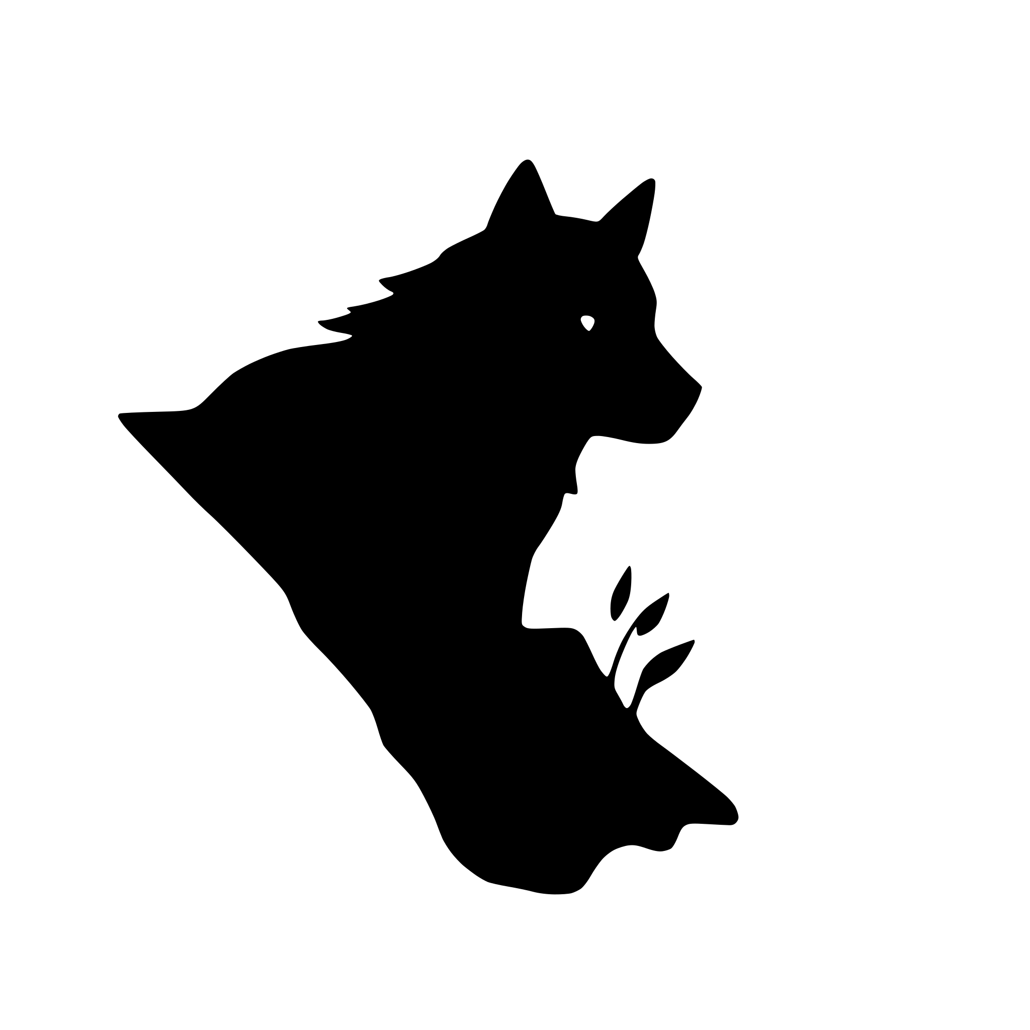AI-generated SVG of 'wolf stalking silhouette'