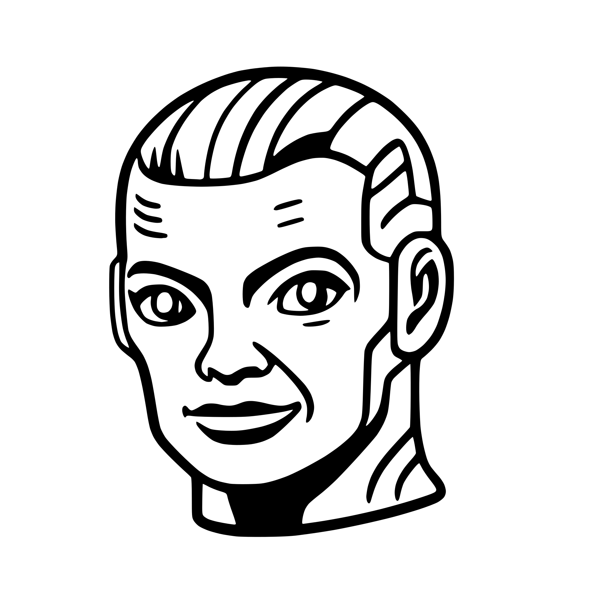 AI-generated SVG of 'Star Trek Borg Contour'