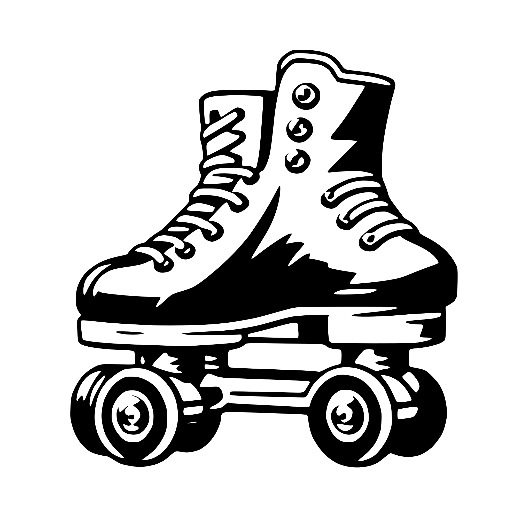 AI-generated SVG of 'roller skates'