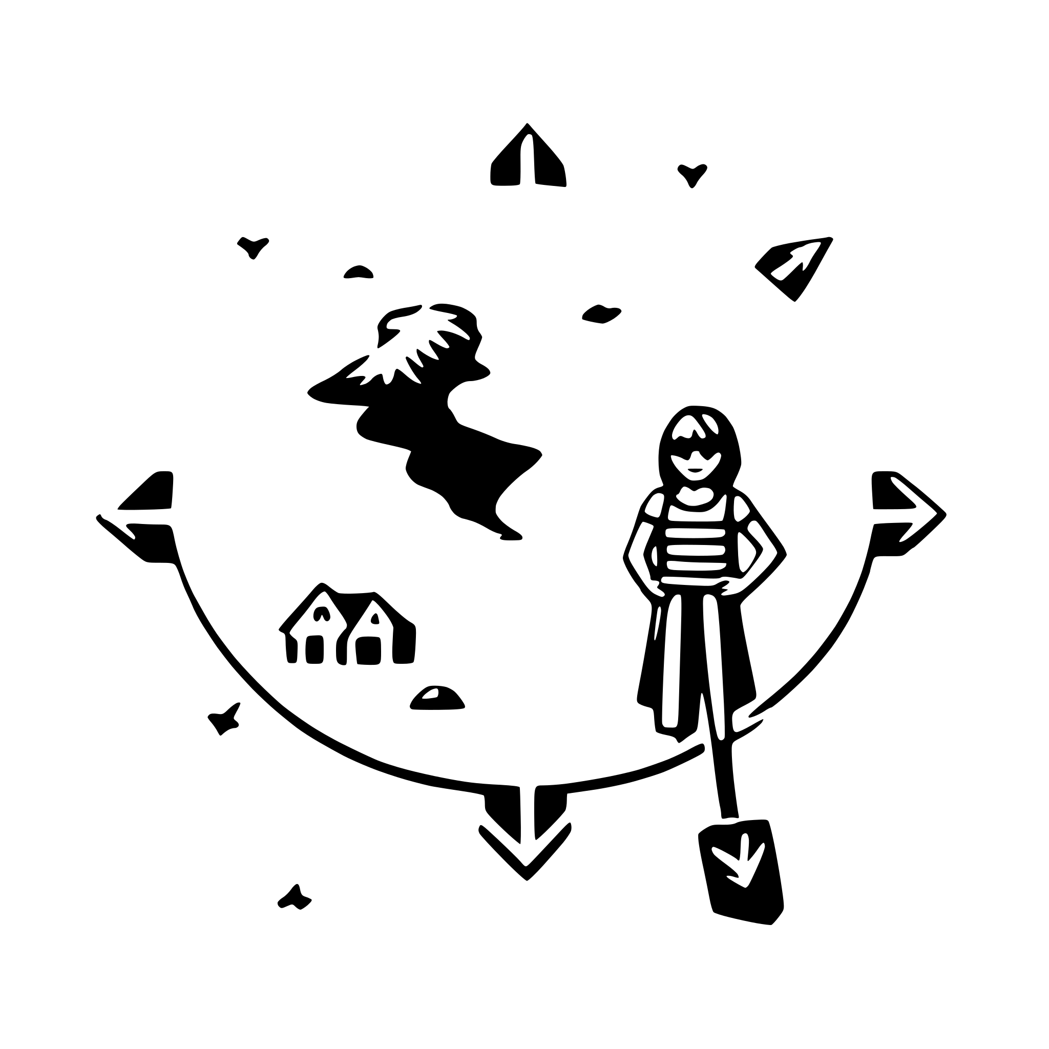 AI-generated SVG of a couple's travel map