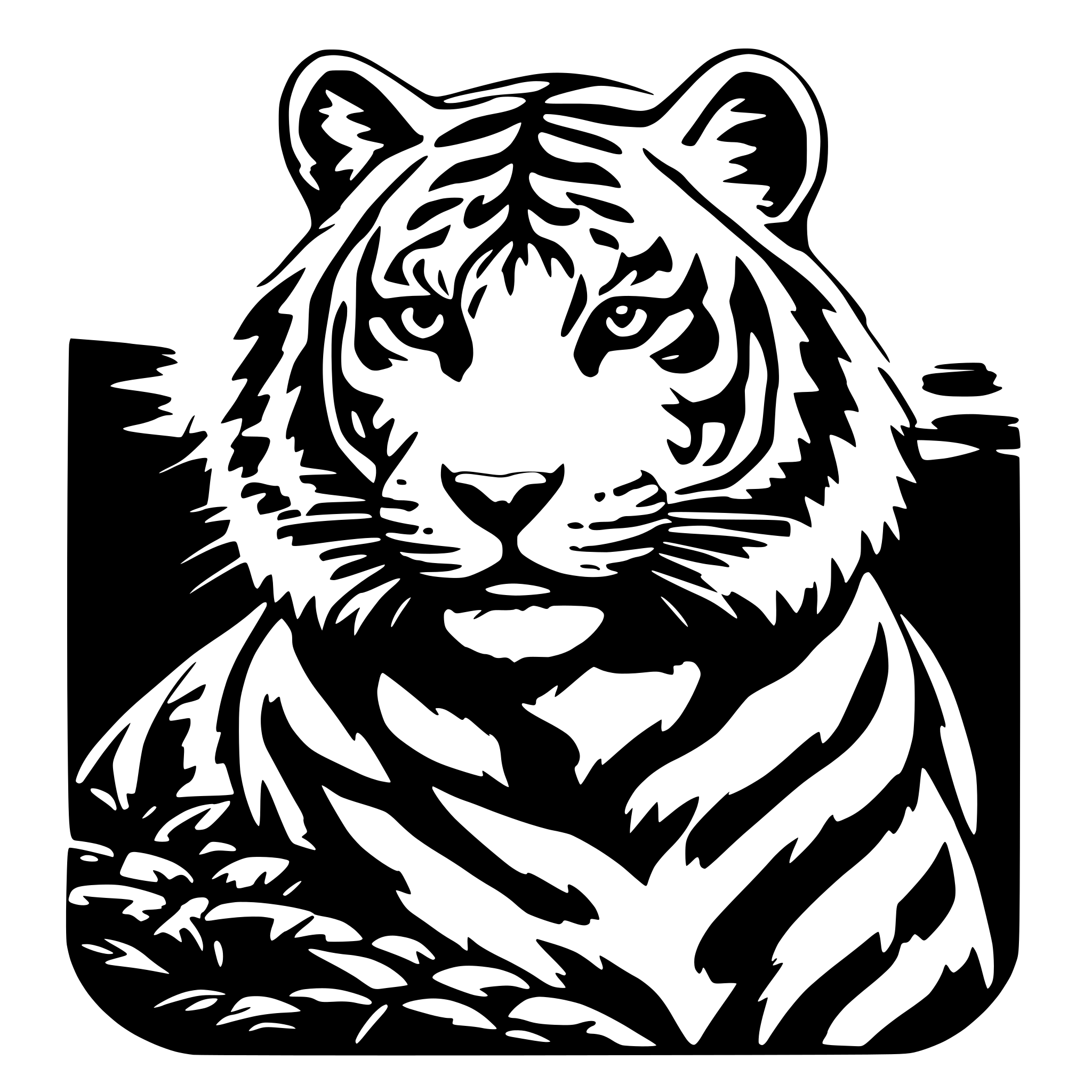 AI-generated SVG of a tiger