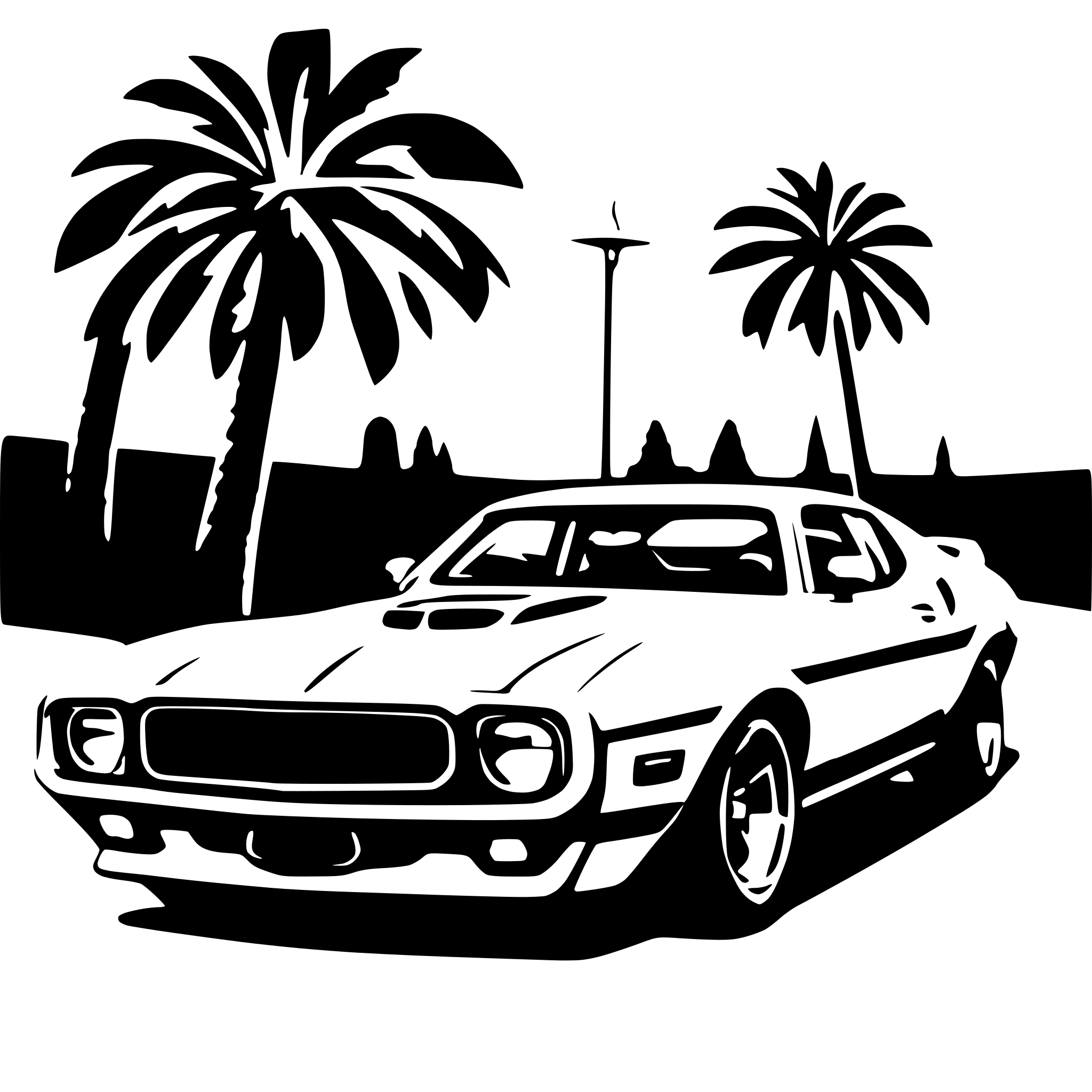 AI-generated SVG of a 70s 2d ford torino cobra