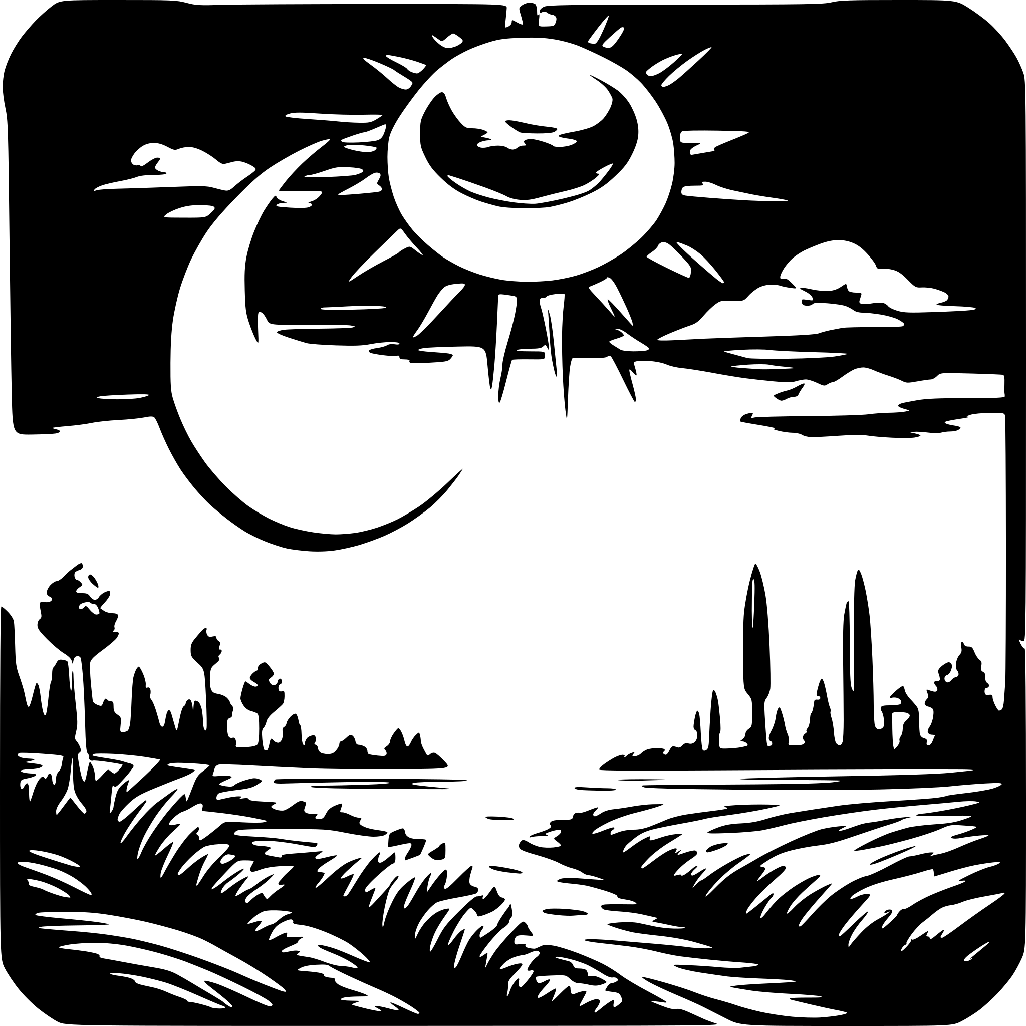 AI-generated SVG of a Sonnenaufgang