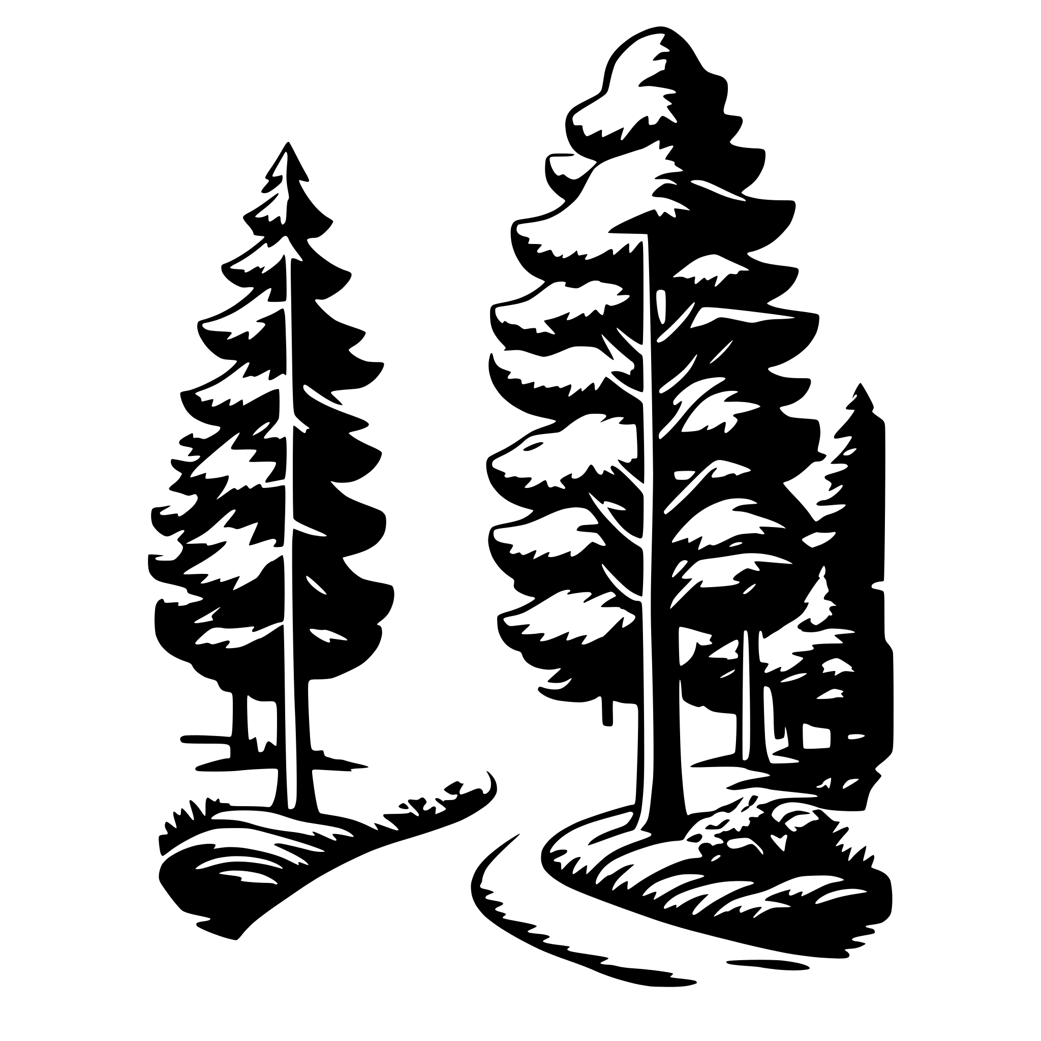 AI-generated SVG of 'forest'