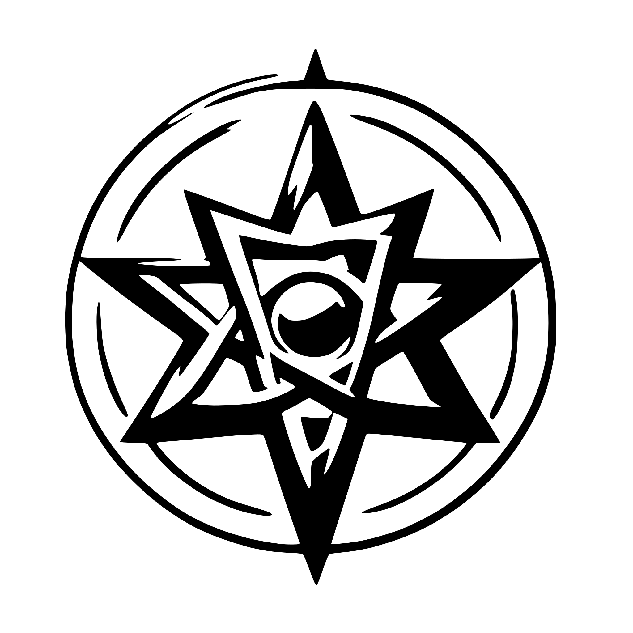 AI-generated SVG of 'pentagram'