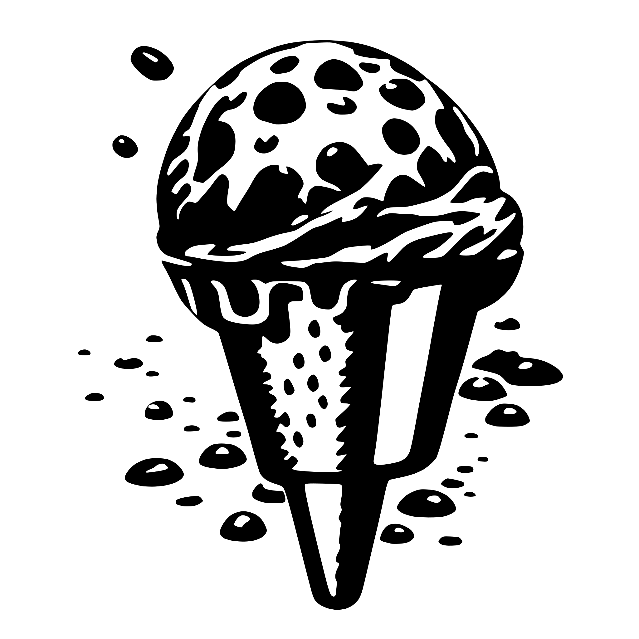 AI-generated SVG of 'ice cream fell down'
