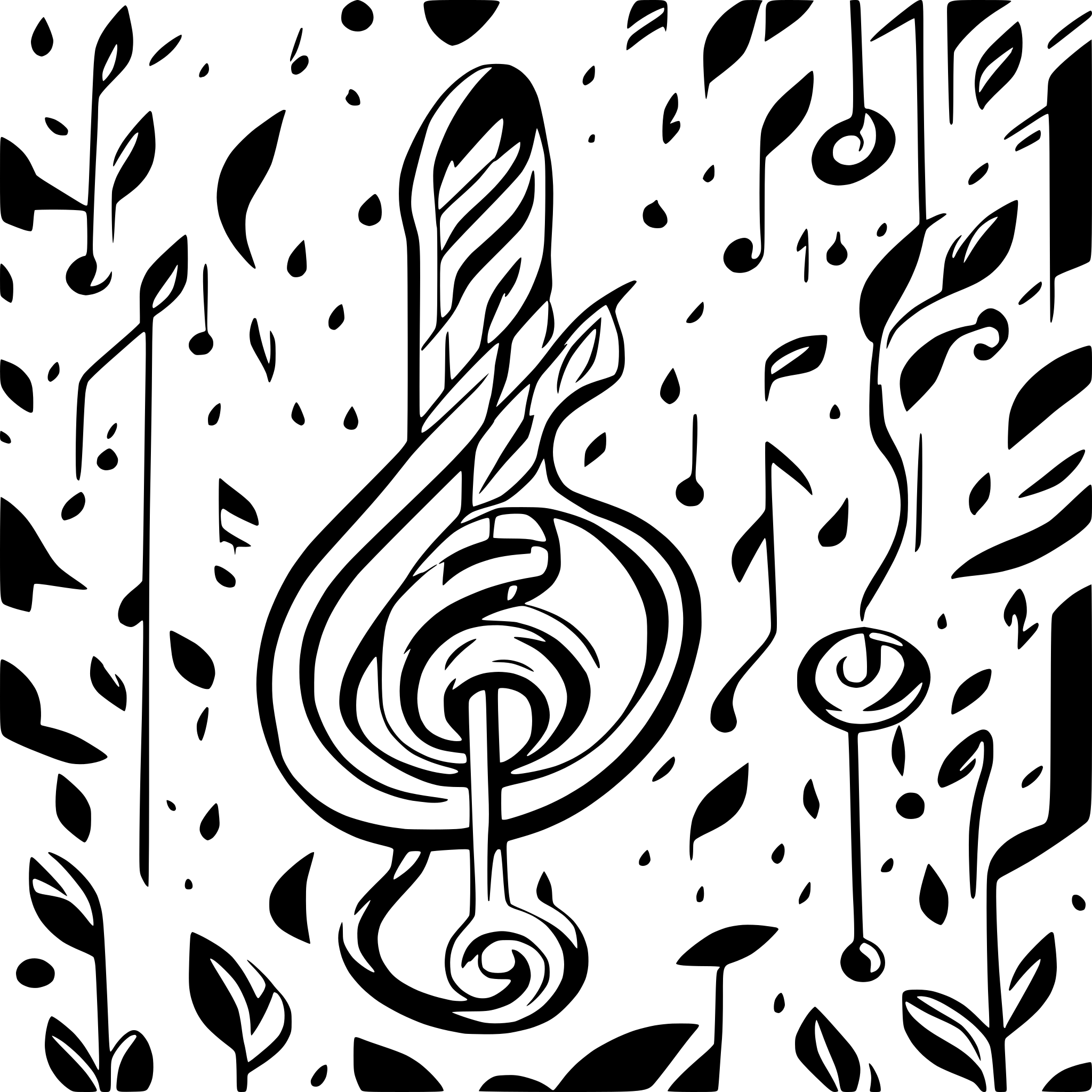 AI-generated SVG of a musical notes