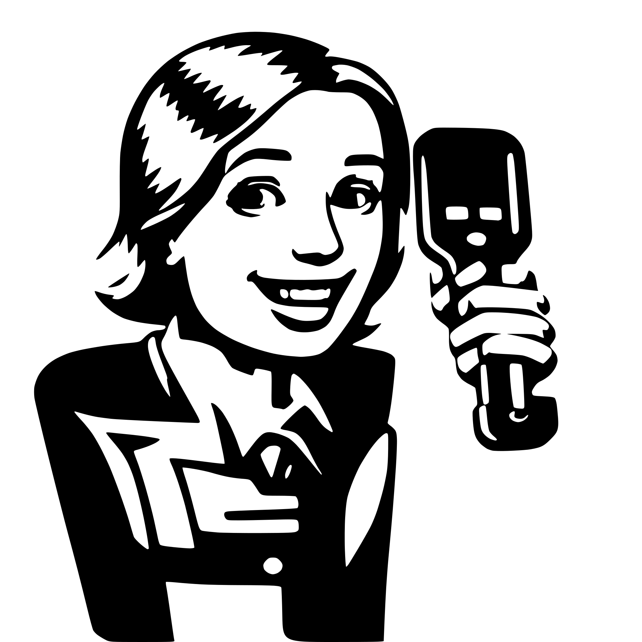 AI-generated SVG of 'stick-figure  with a phone'