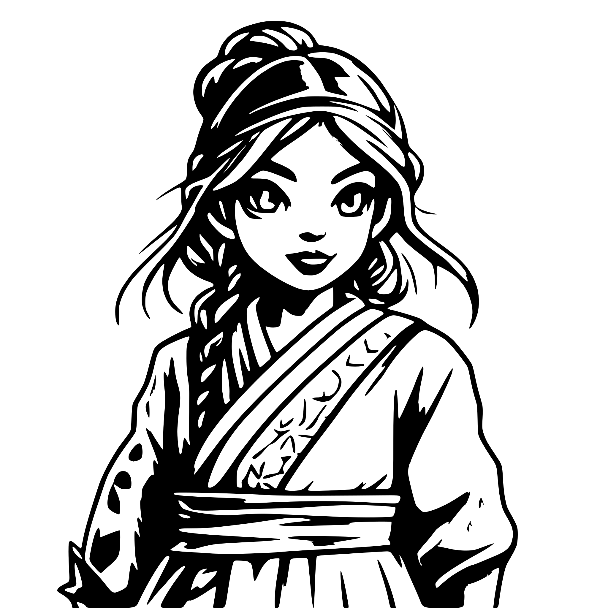 AI-generated SVG of 'good samurai'