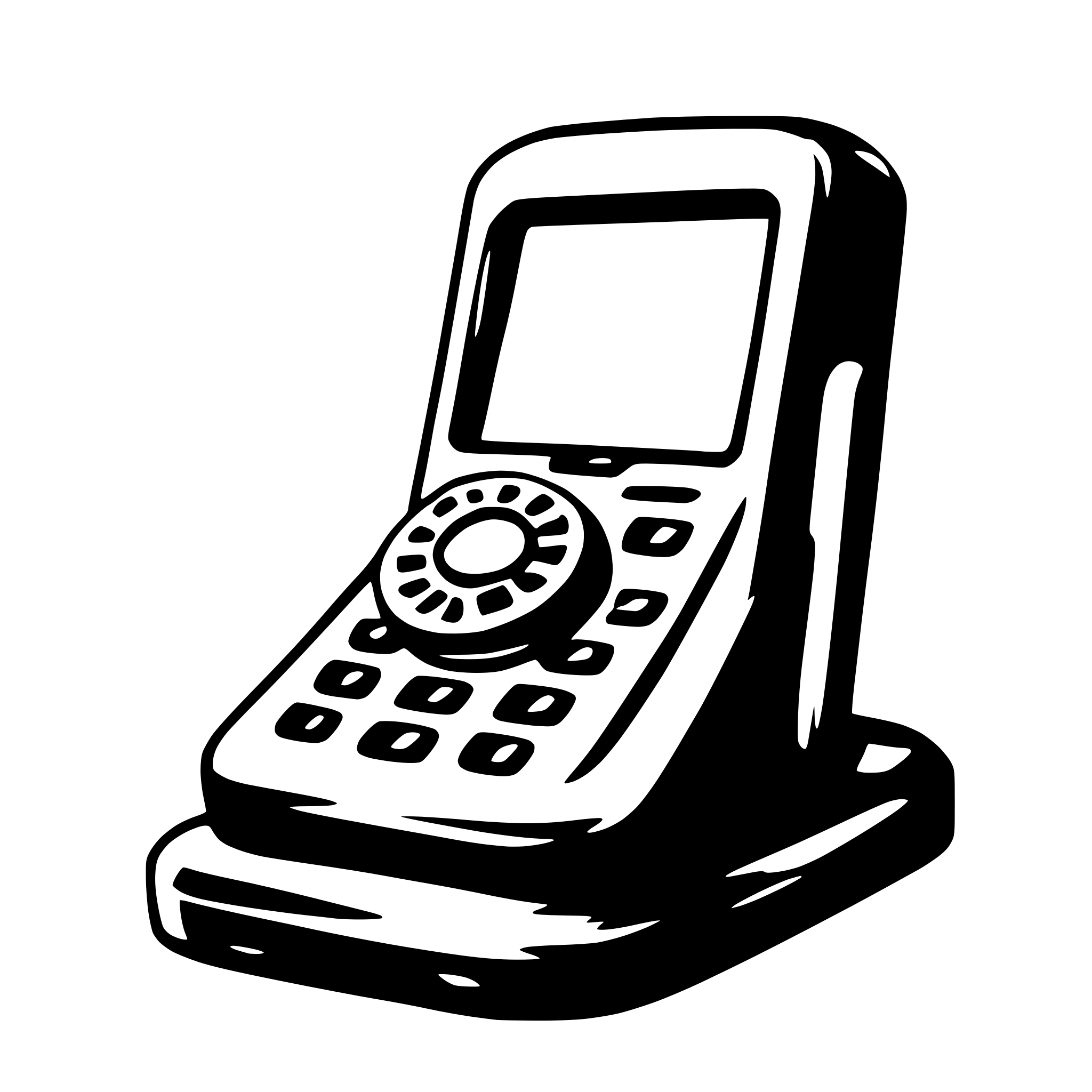AI-generated SVG of a clay phone