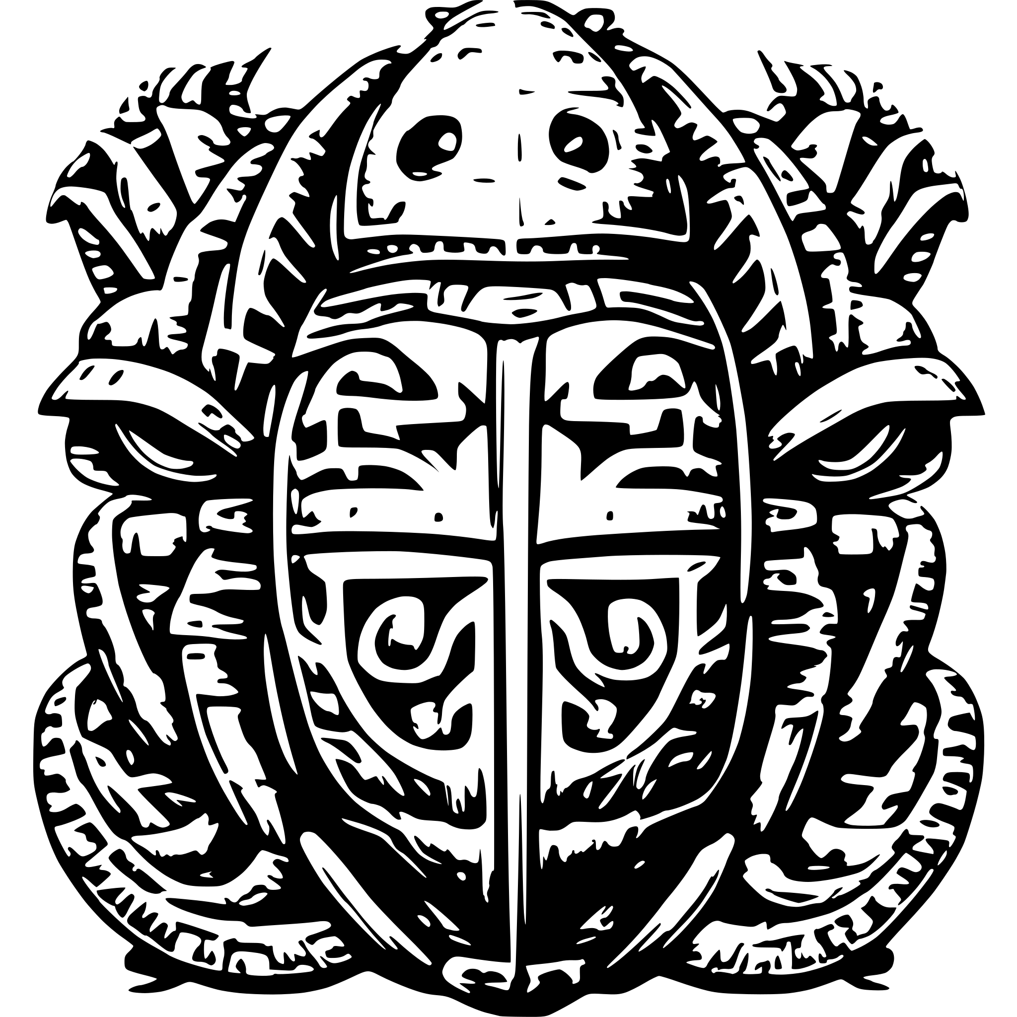 AI-generated SVG of 'un énorme scarabé'