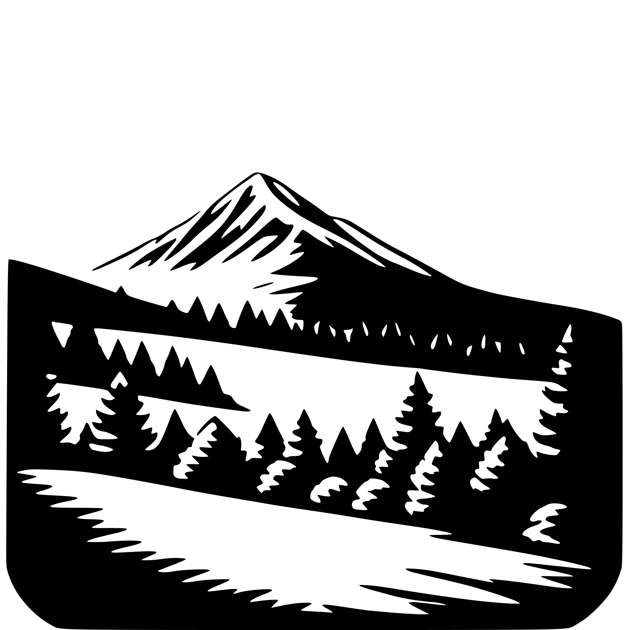 AI-generated SVG of a mountain scenery