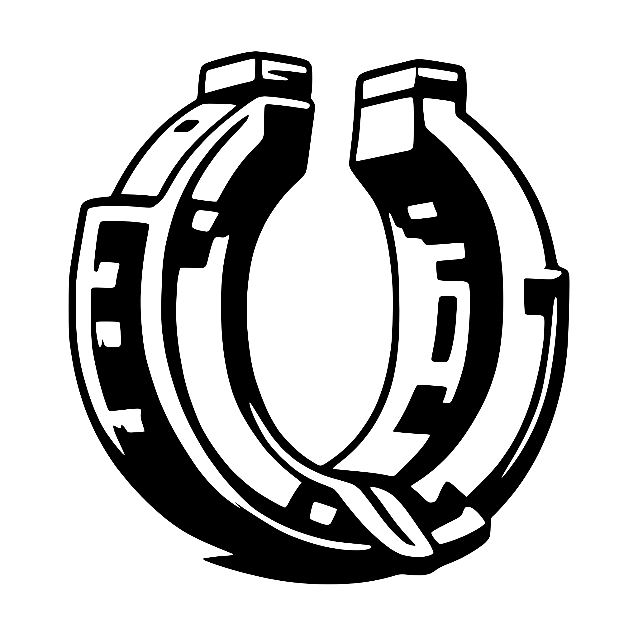 AI-generated SVG of a horseshoe, luck