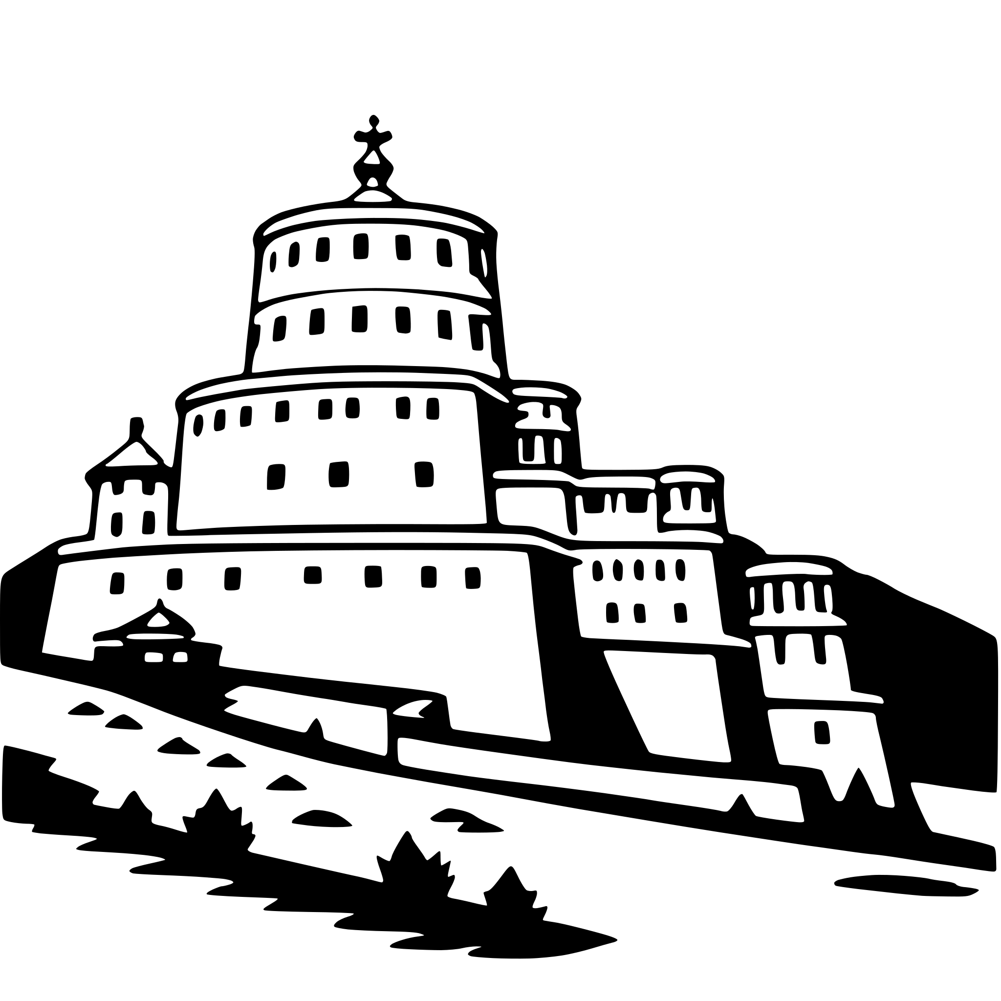 AI-generated SVG of a potala palace