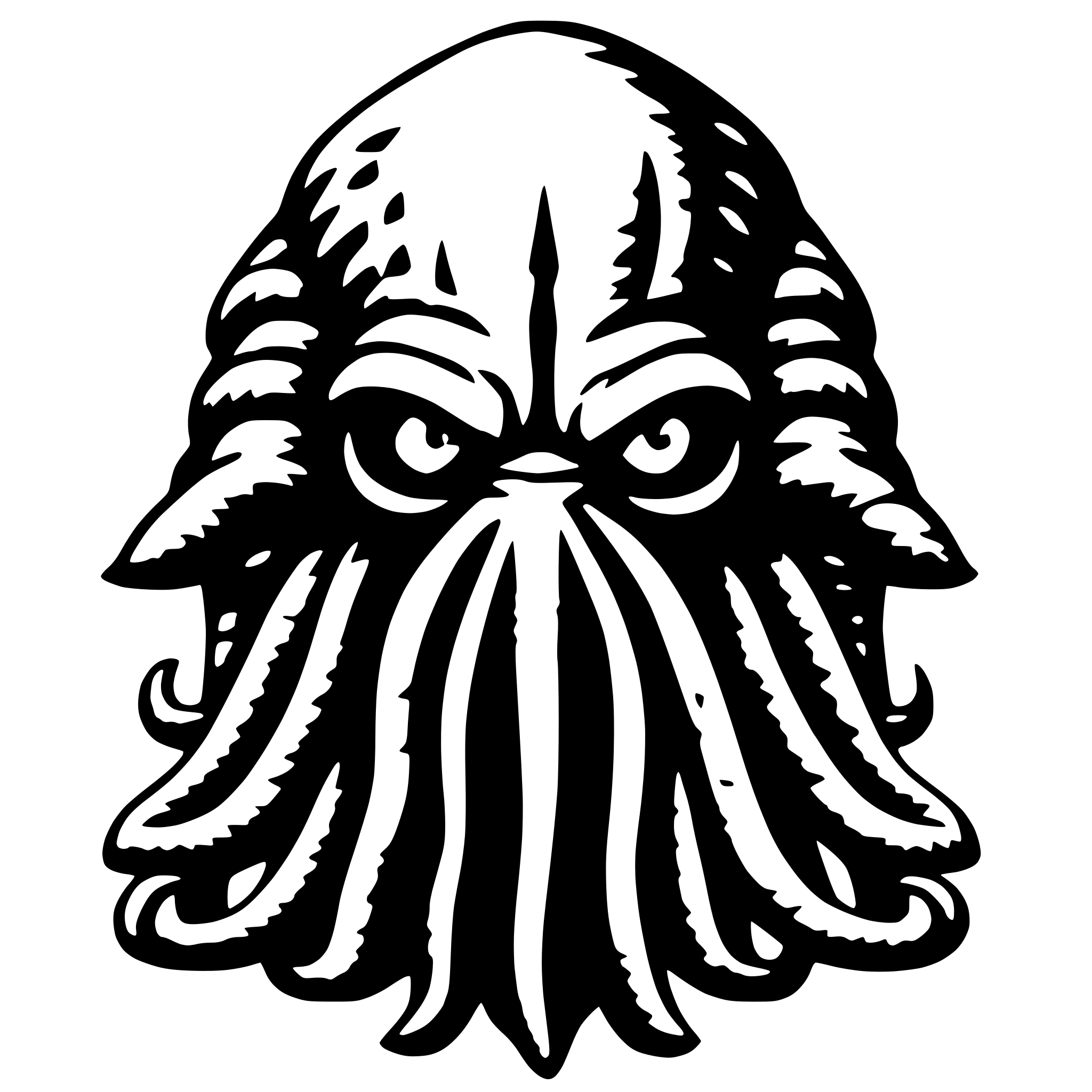 AI-generated SVG of 'cthulhu angry'