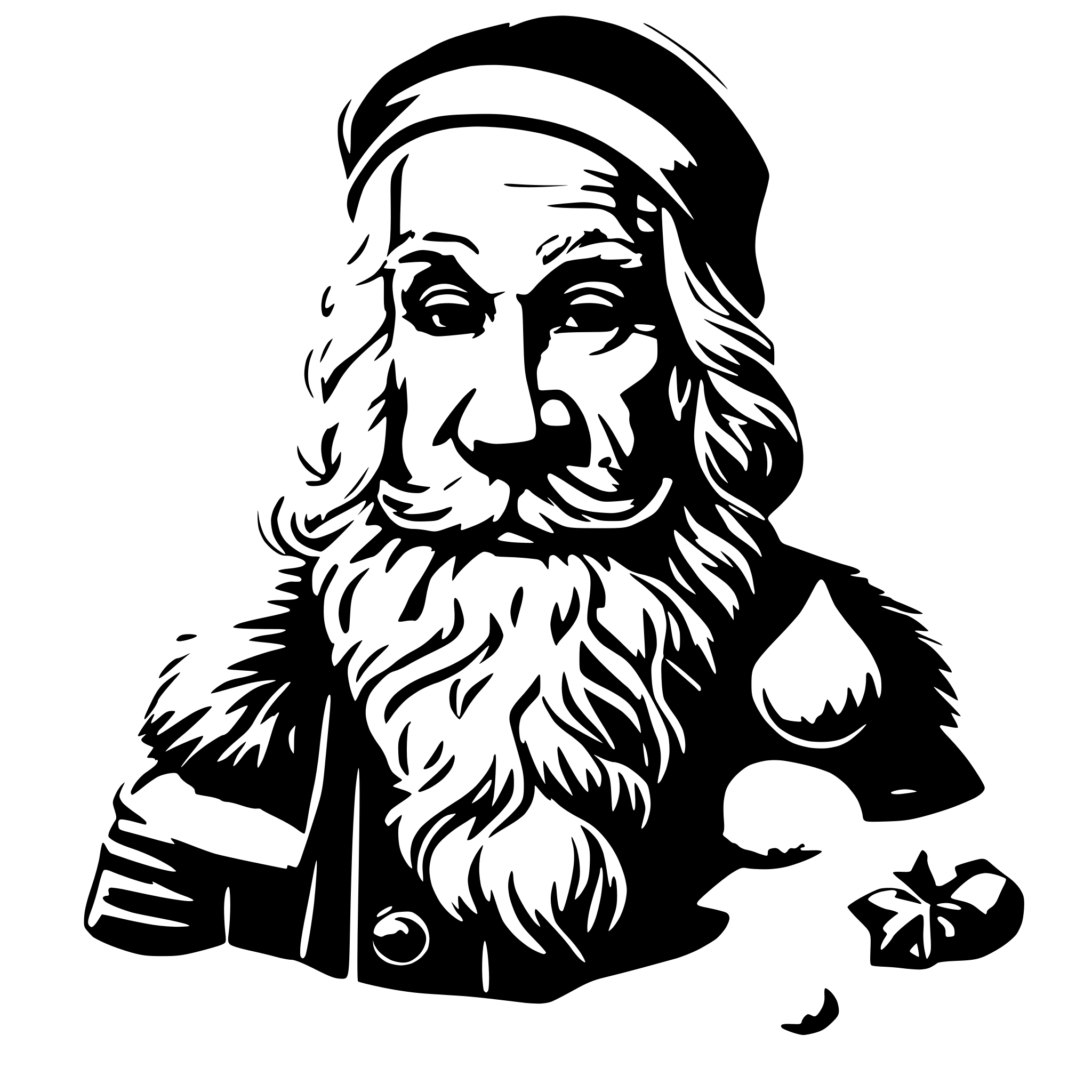 AI-generated SVG of a Weihnachtsmann