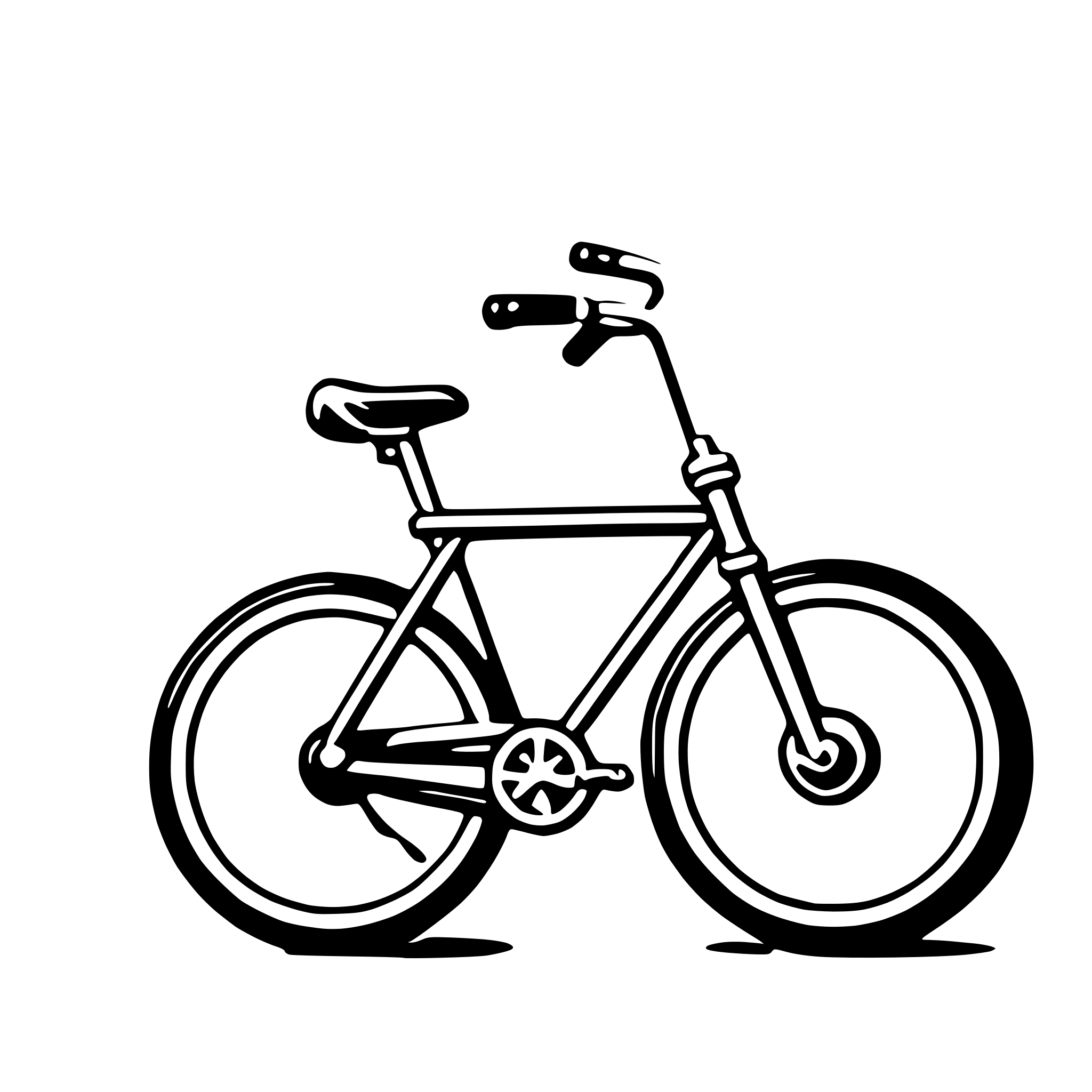 AI-generated SVG of 'hybrid bike'