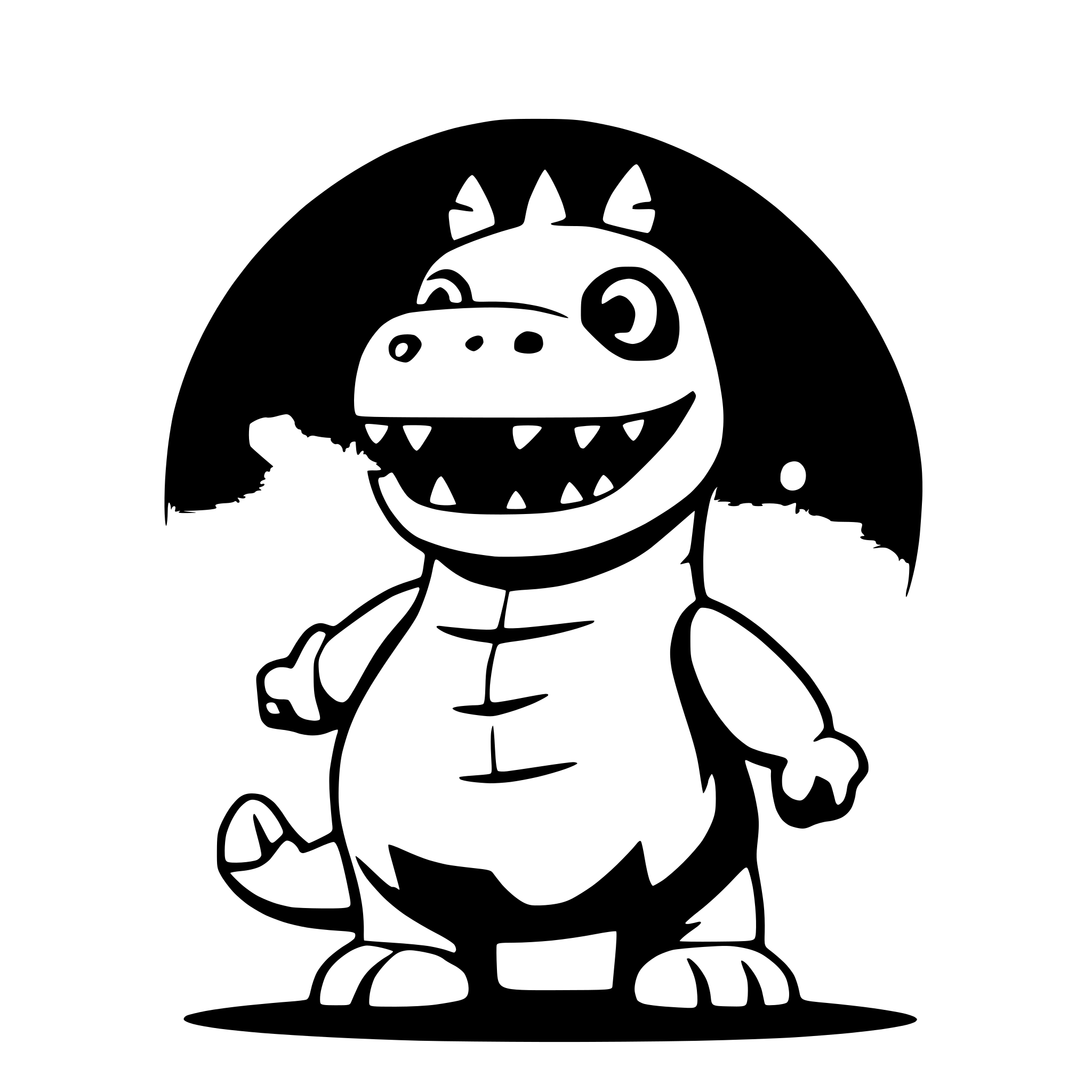 AI-generated SVG of a balloon animal godzilla