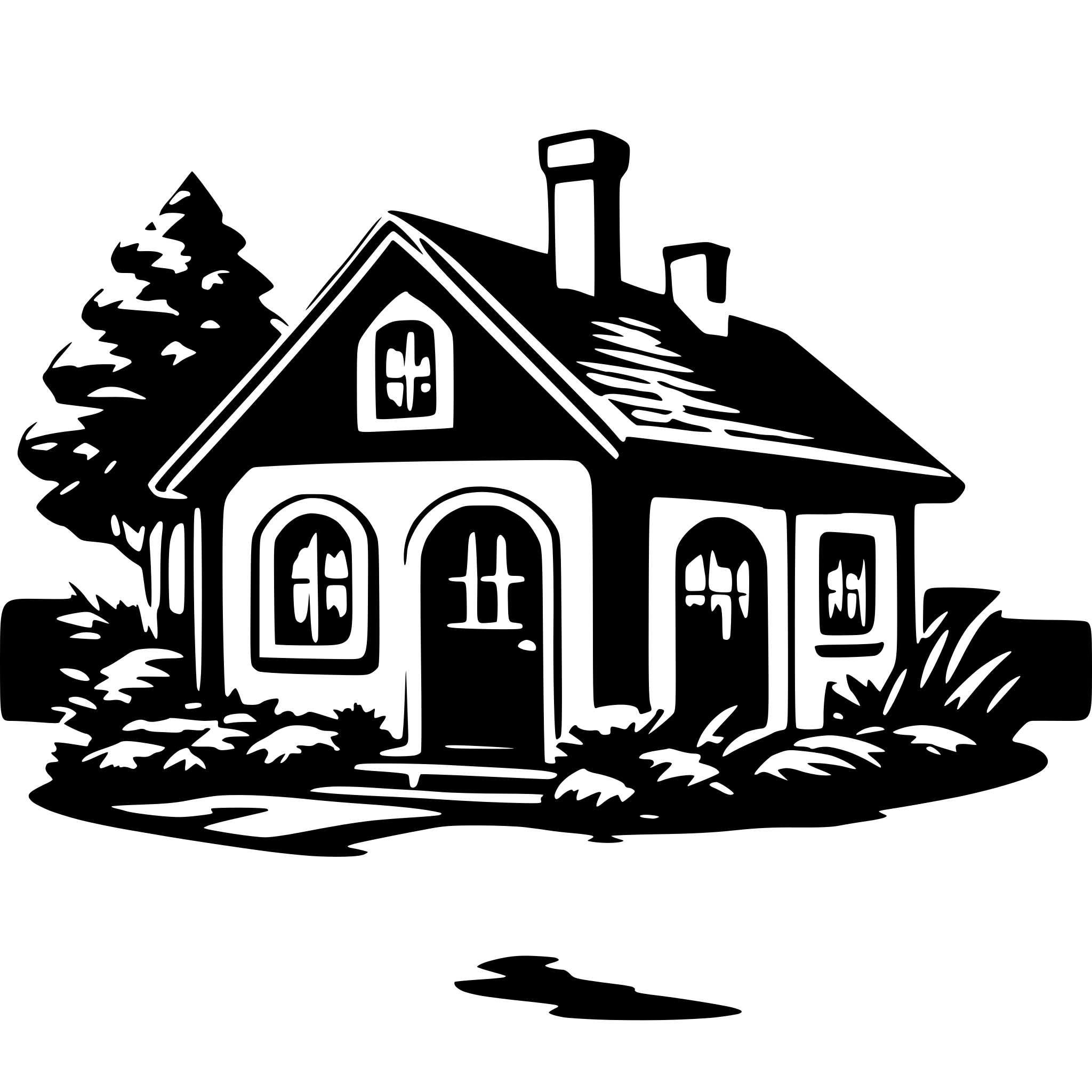 AI-generated SVG of 'house cottage'