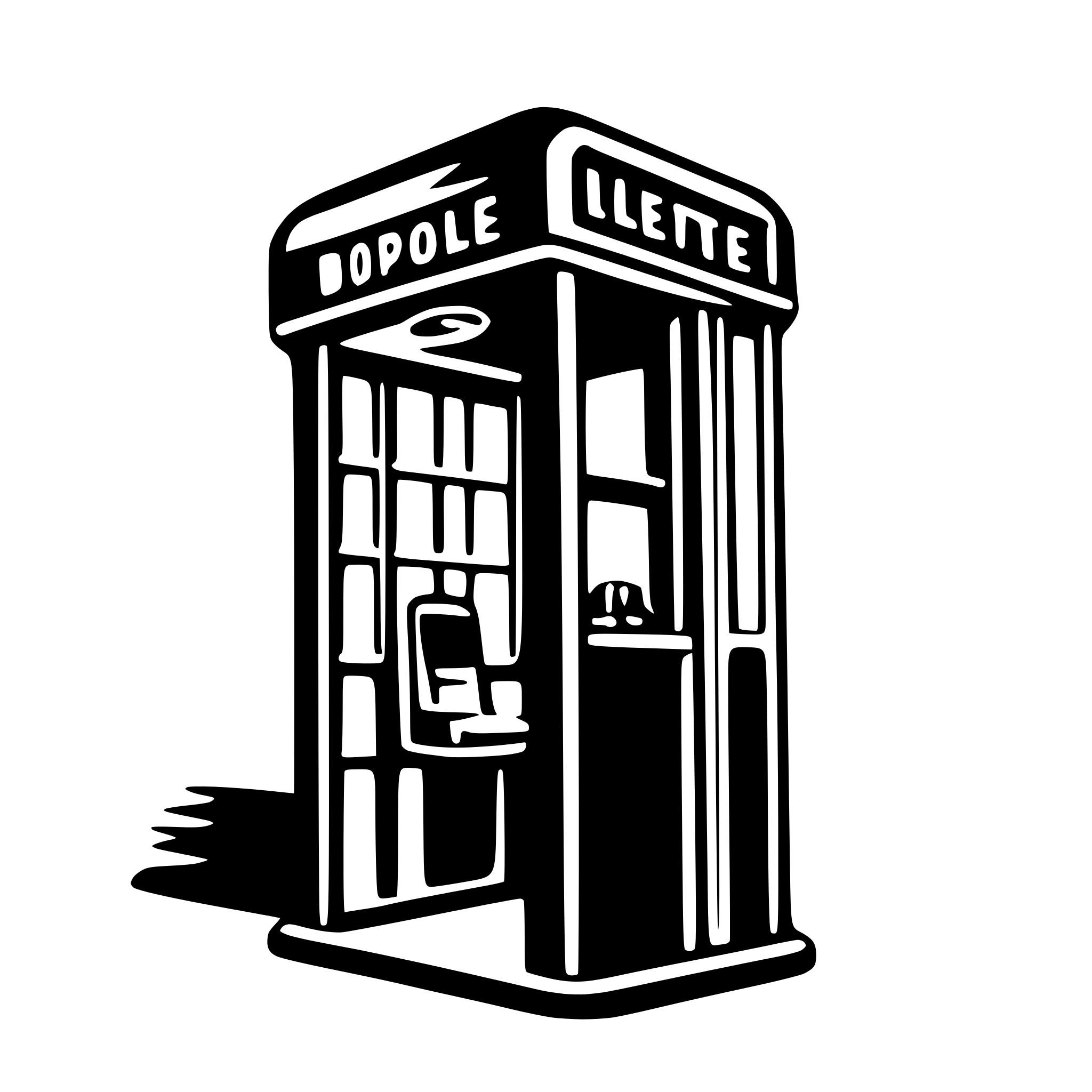 AI-generated SVG of a phone booth