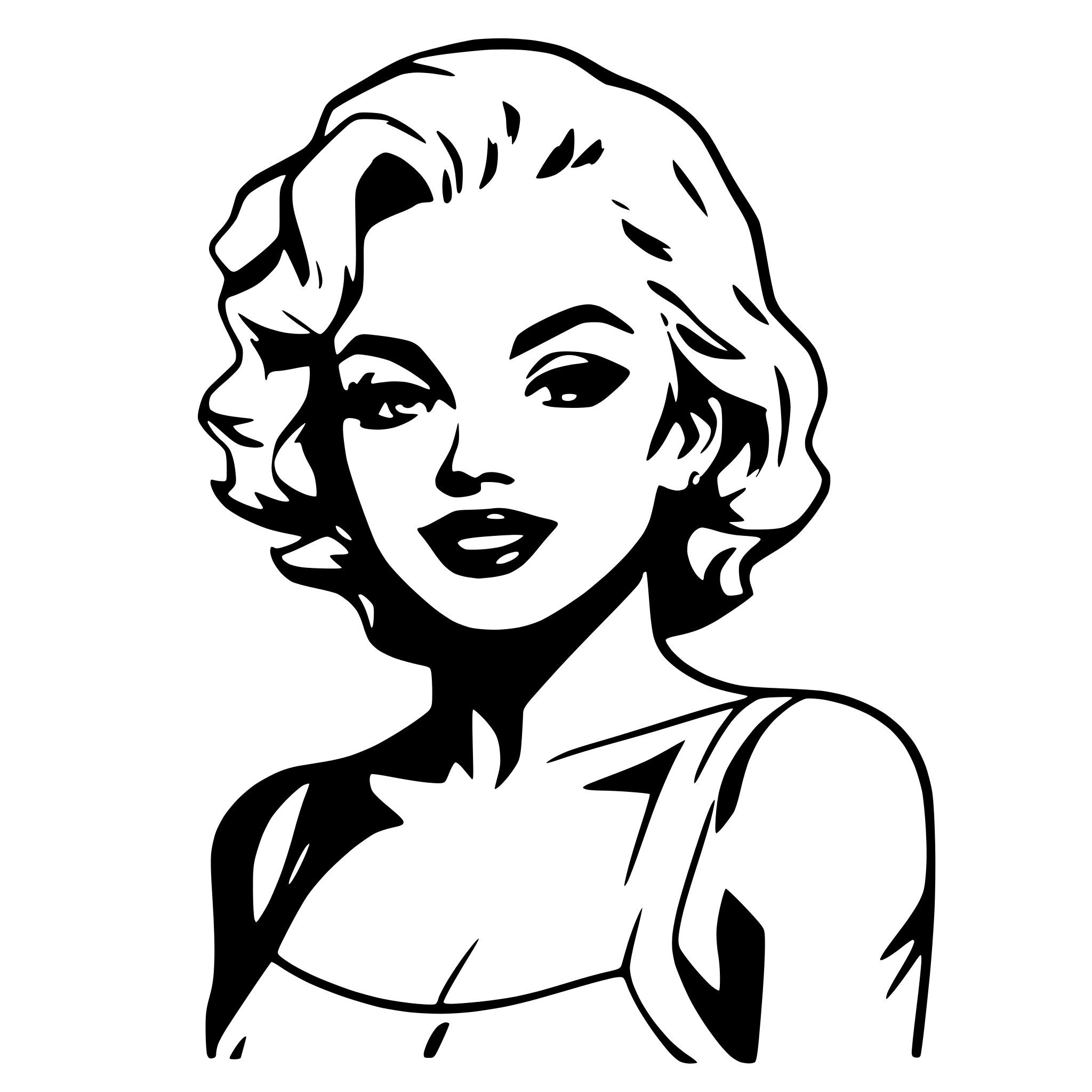 AI-generated SVG of a Marilyn Monroe