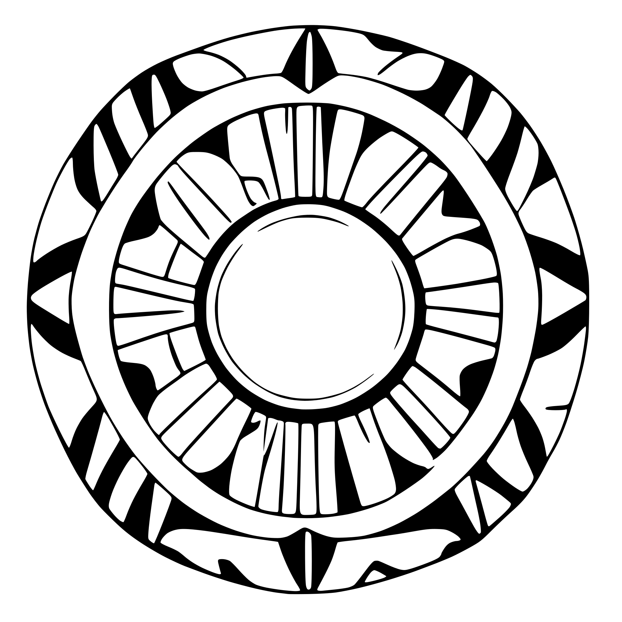 AI-generated SVG of 'geometrical shape artdeco mandala'