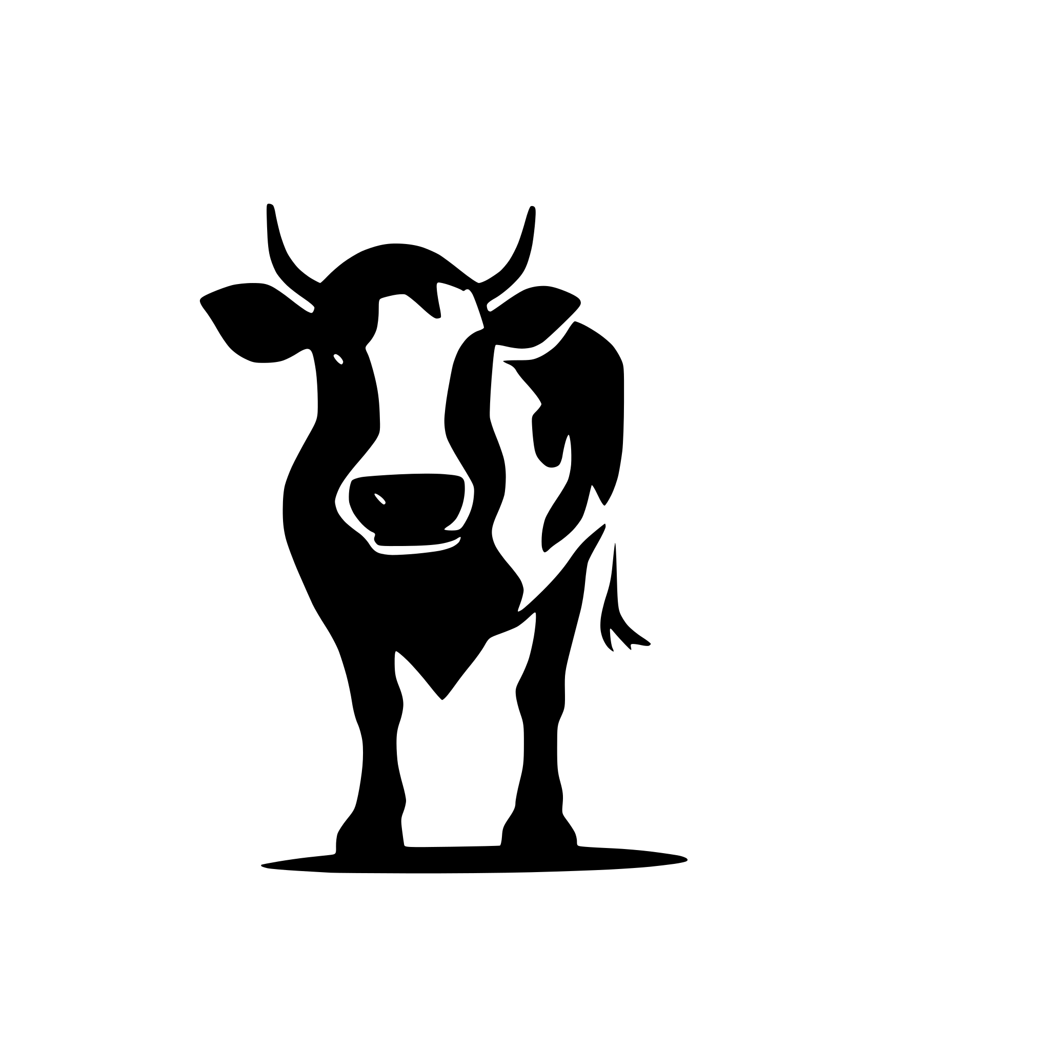 AI-generated SVG of '"One-line minimalist cow silhouette."'