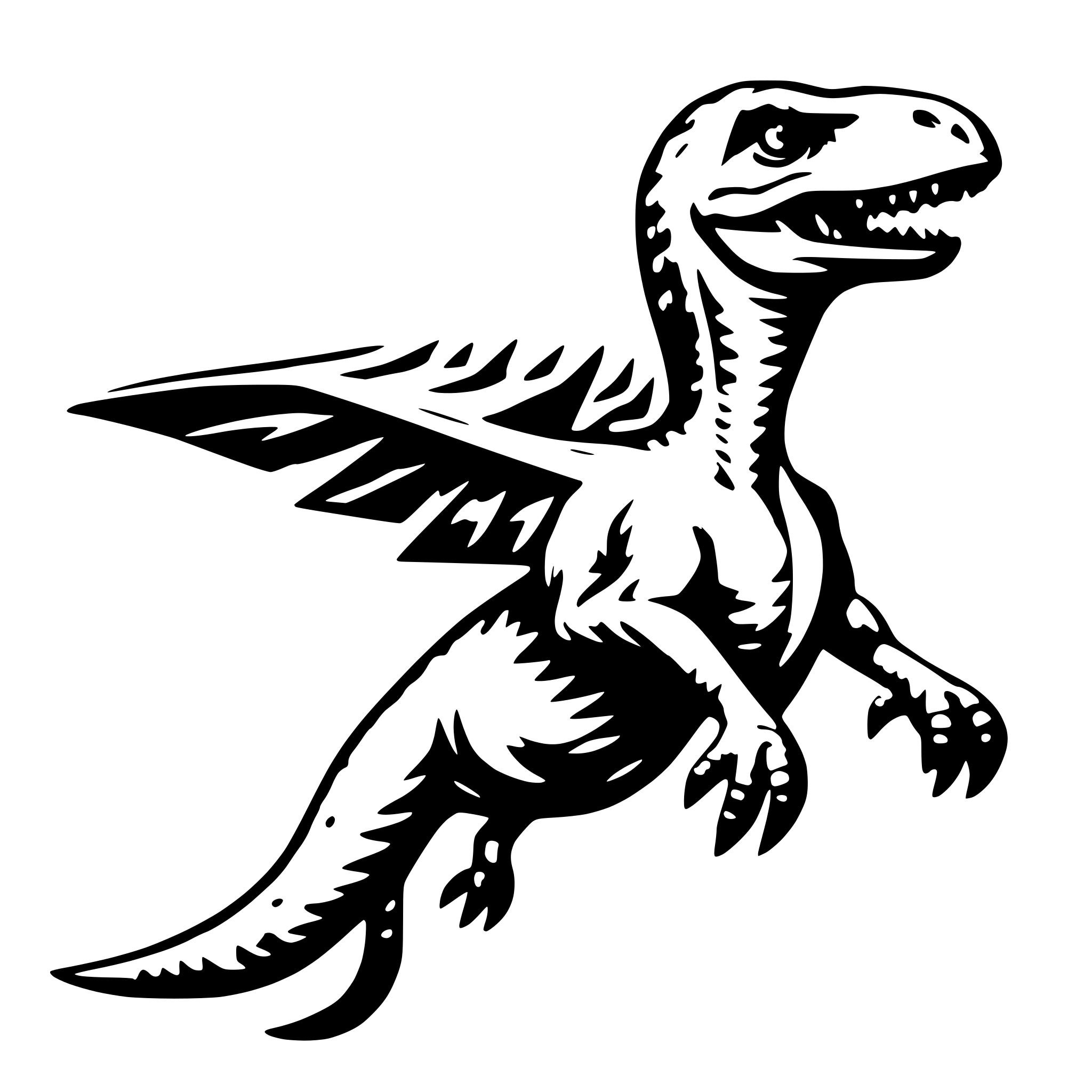 AI-generated SVG of 'a majestic dinosaure in flight without teeth who is looking forward, simple, line'