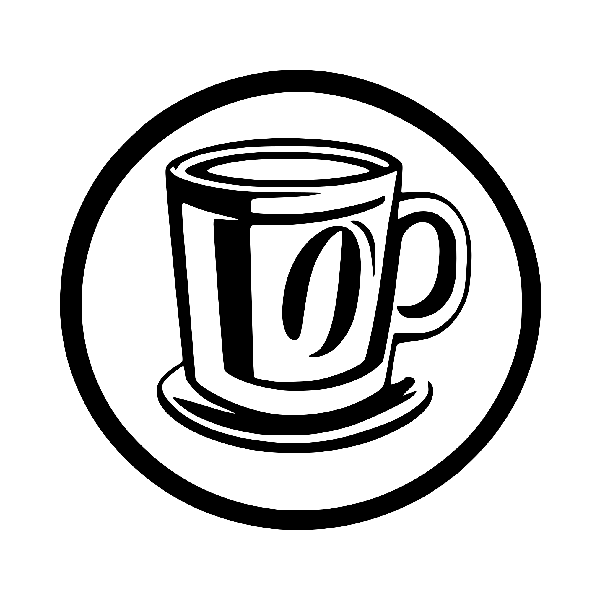 AI-generated SVG of a coffee cream logo in letter "O"