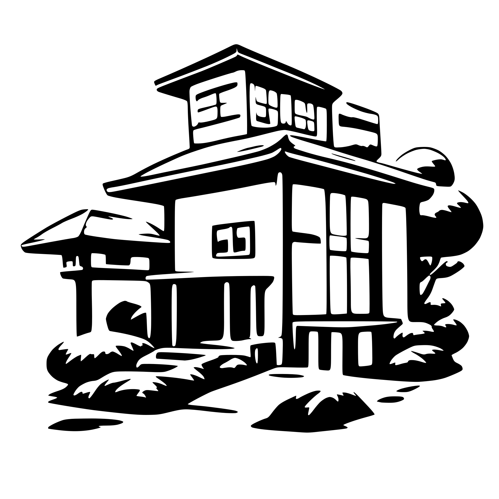 AI-generated SVG of 'one house in style japanese'