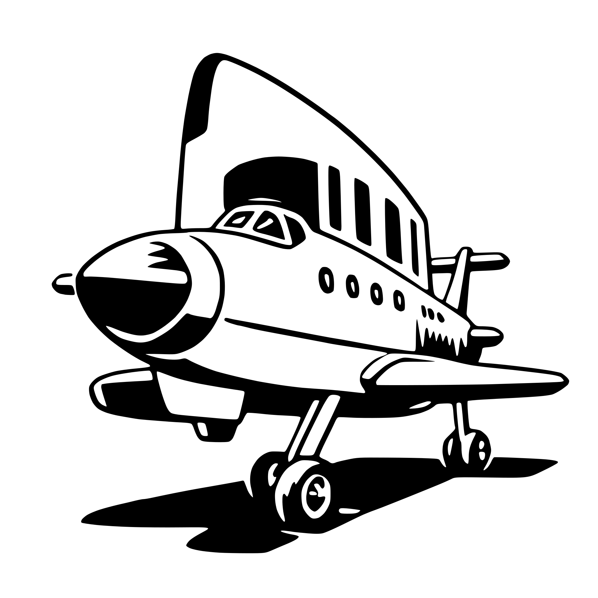 AI-generated SVG of 'multi-engine plane'