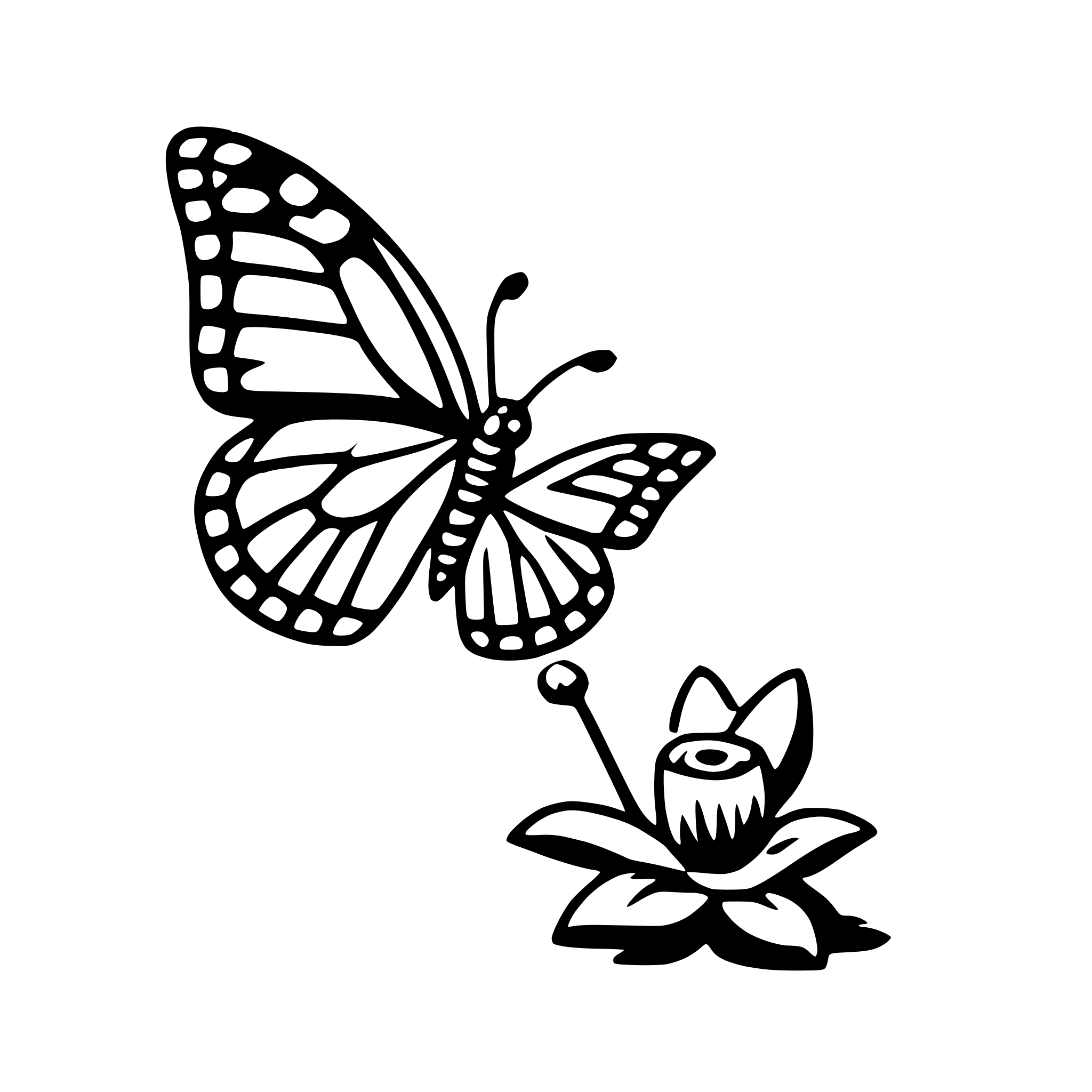 AI-generated SVG of a butterfly kisses
