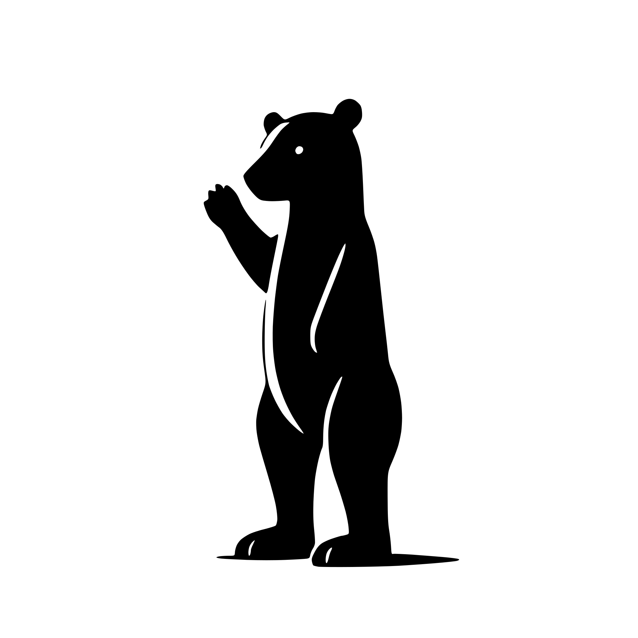 AI-generated SVG of 'bear standing on hind legs'