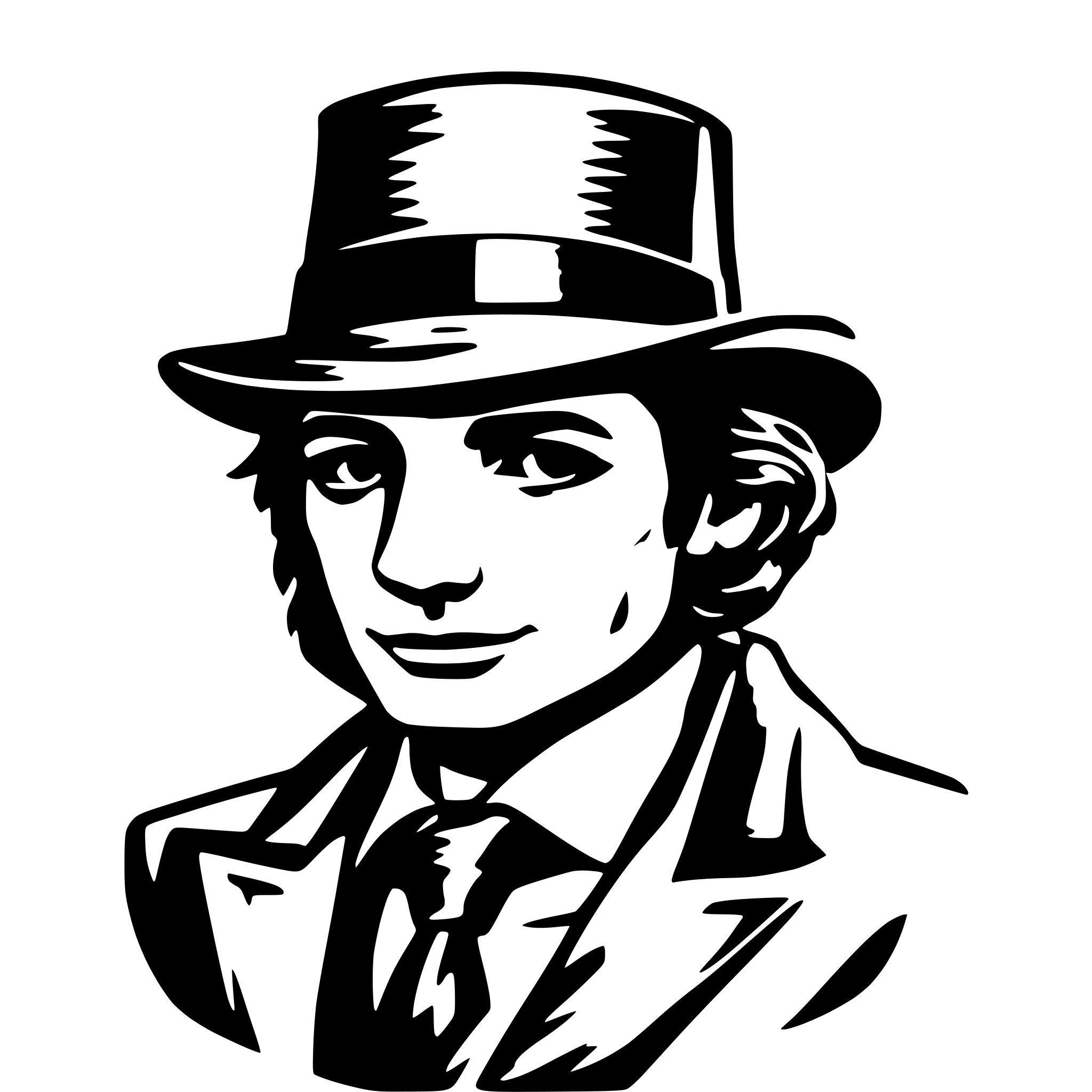 AI-generated SVG of a dapper man wearing a fedora