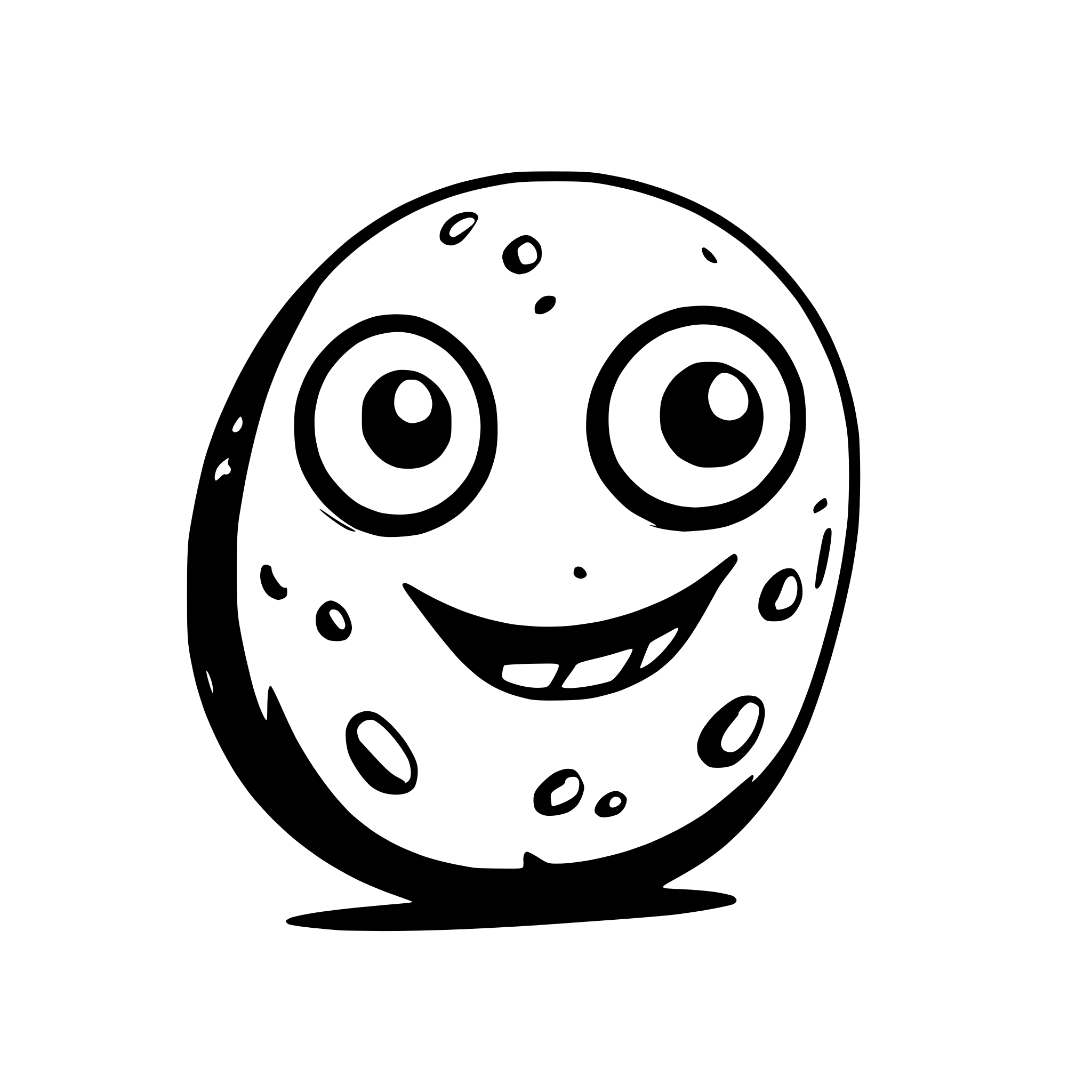 AI-generated SVG of a a stone with googly eyes