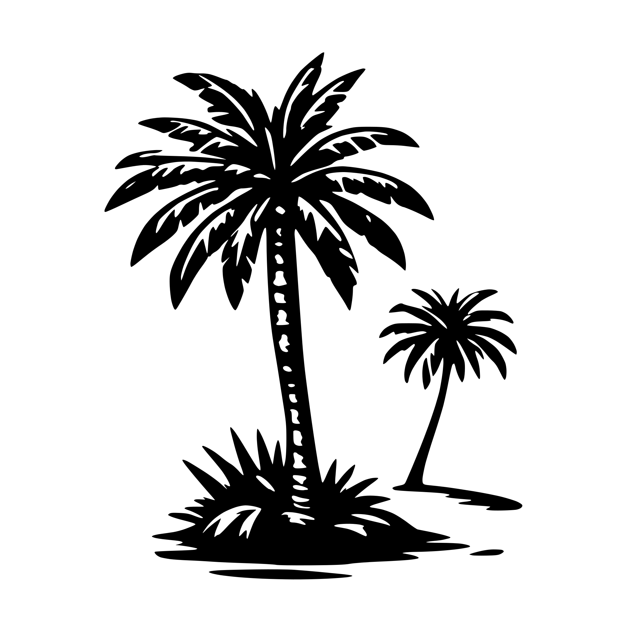 AI-generated SVG of 'palm, oasis'