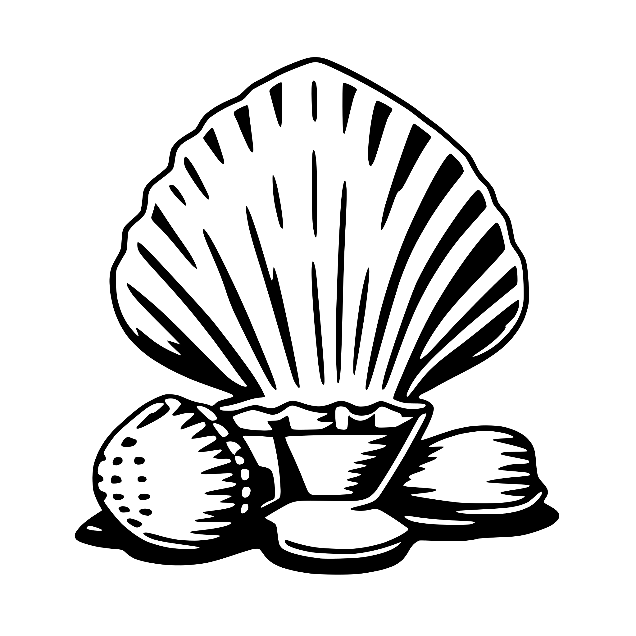 AI-generated SVG of 'seashell collection'