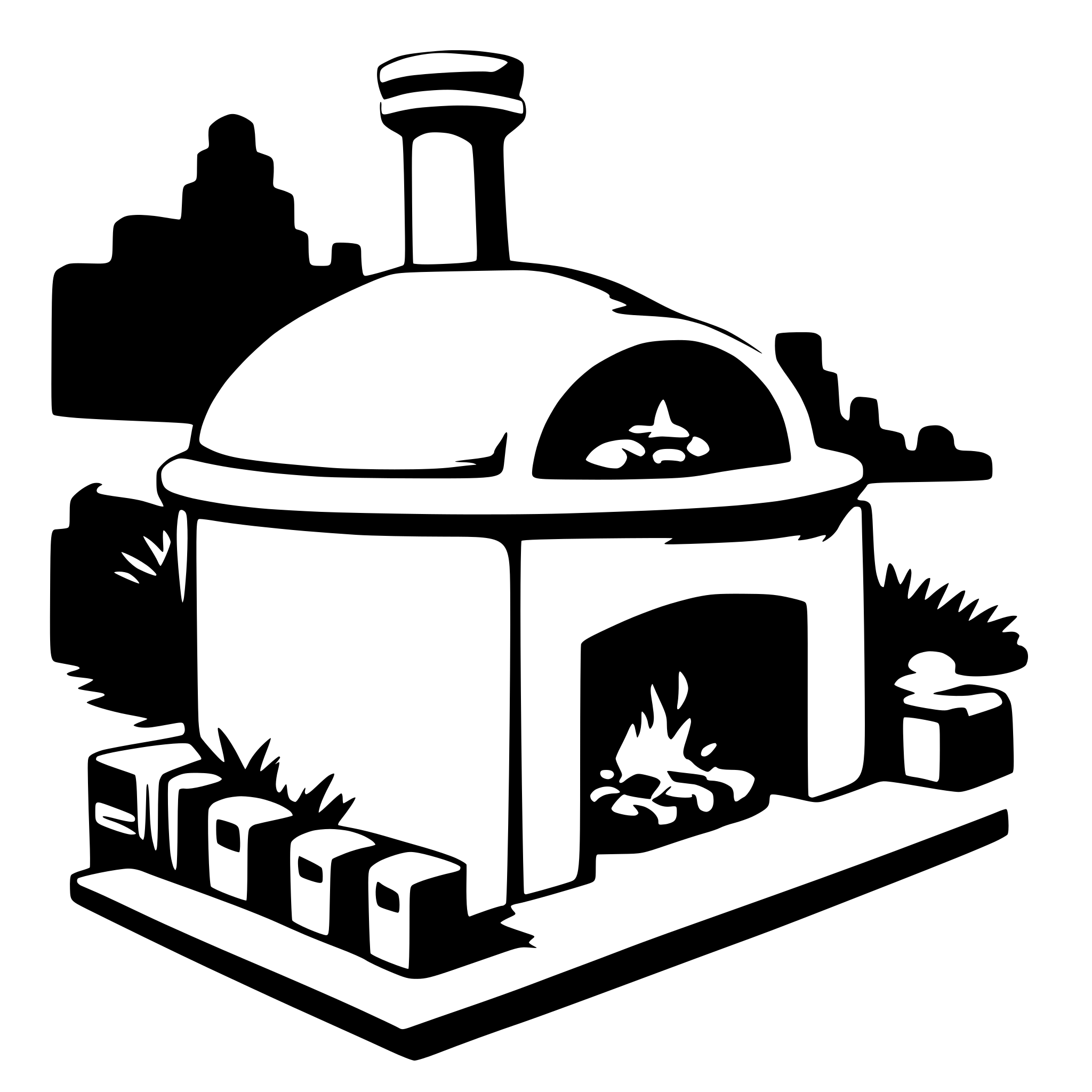 AI-generated SVG of a clay oven