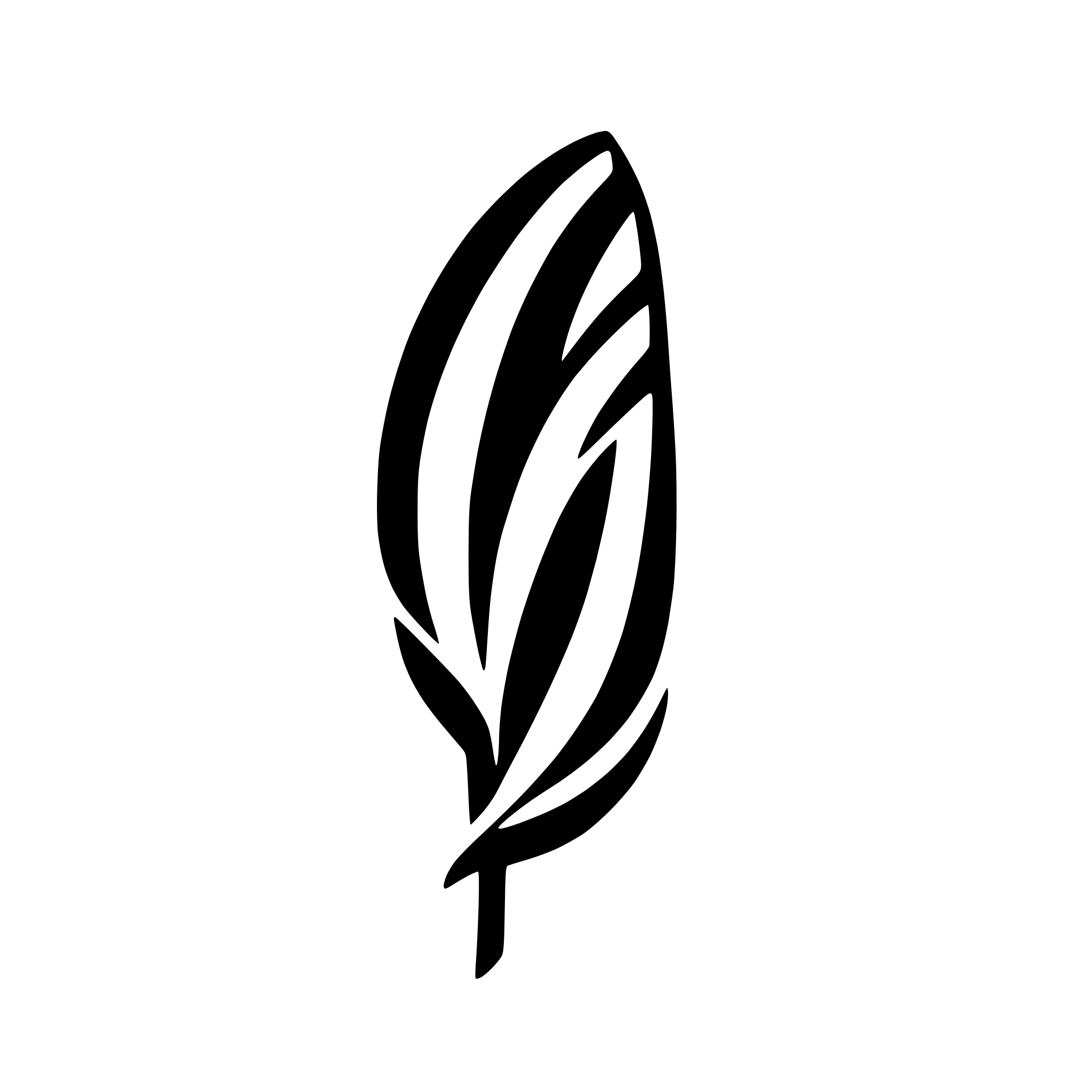 AI-generated SVG of 'abstract feather with curved lines'