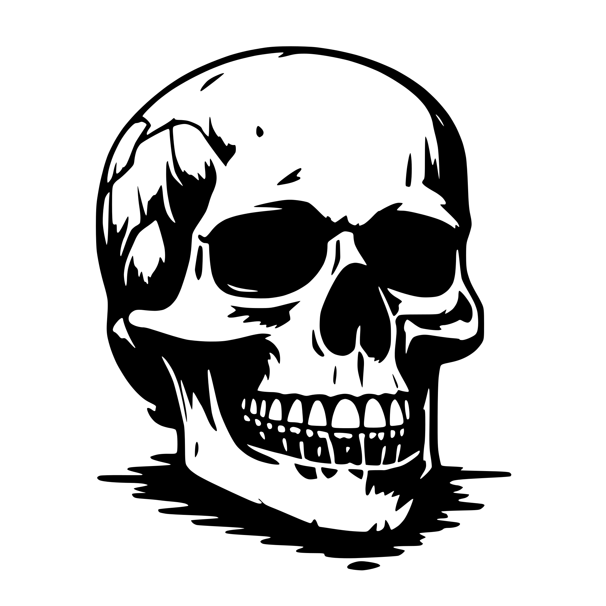 AI-generated SVG of 'Digital glitch skull'