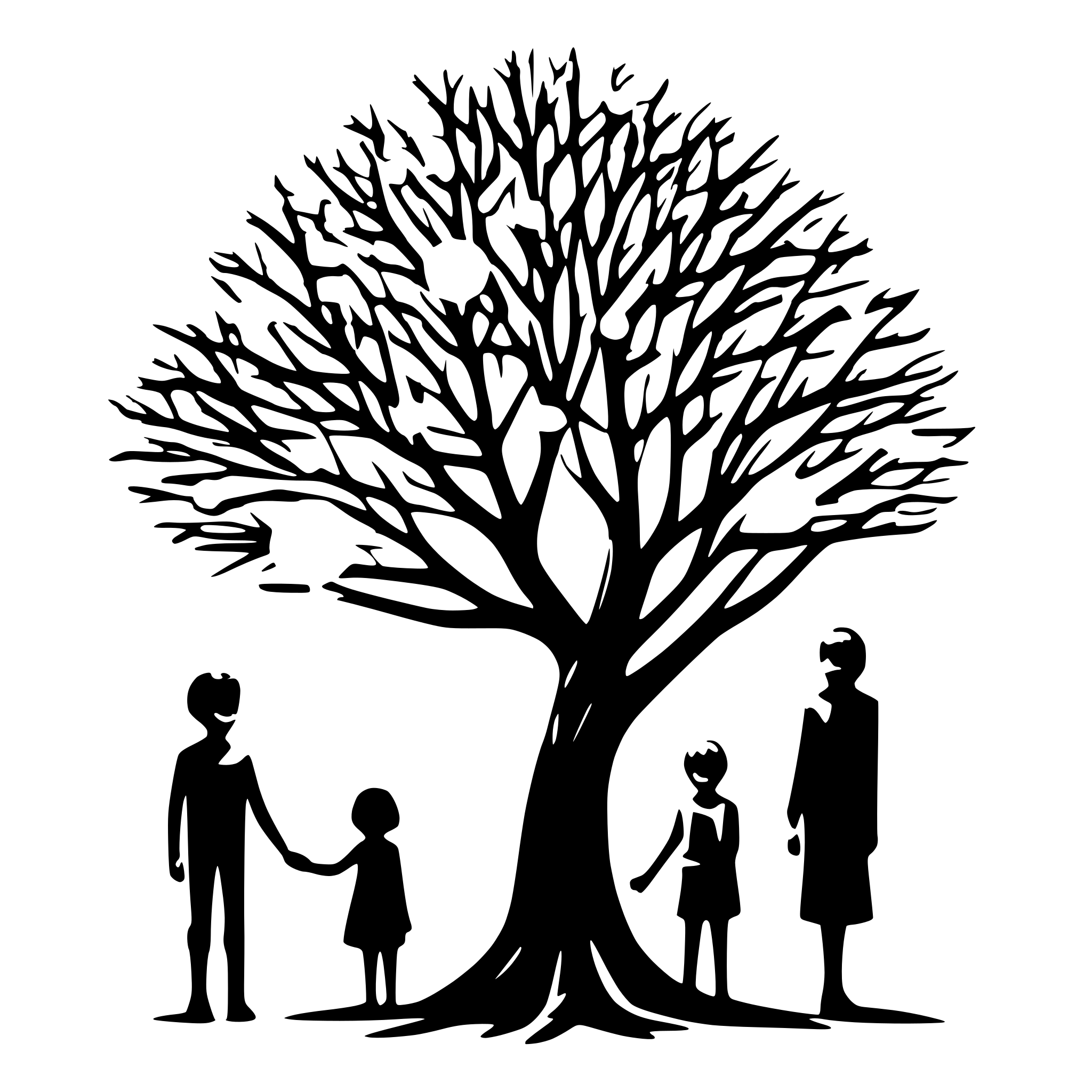 AI-generated SVG of a Create a b-tree with a father and 2 children, i want an looped animation where a yellow dot will shine twice on the father and then make its way down the tree to one of its children