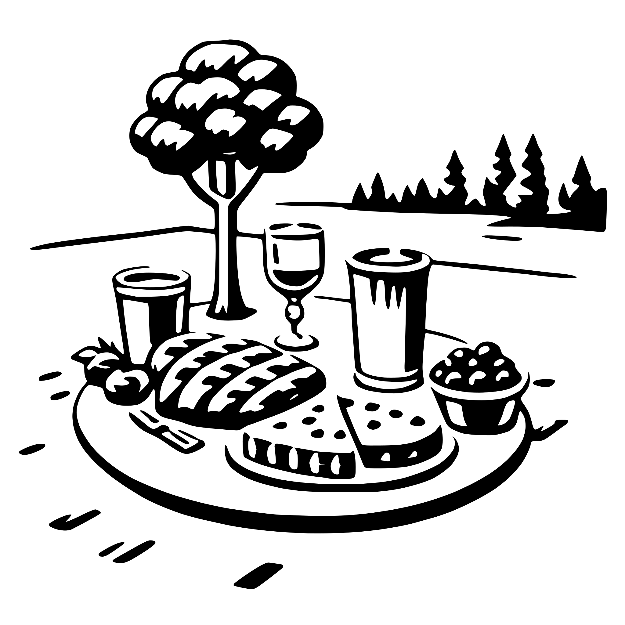 AI-generated SVG of 'romantic picnic'