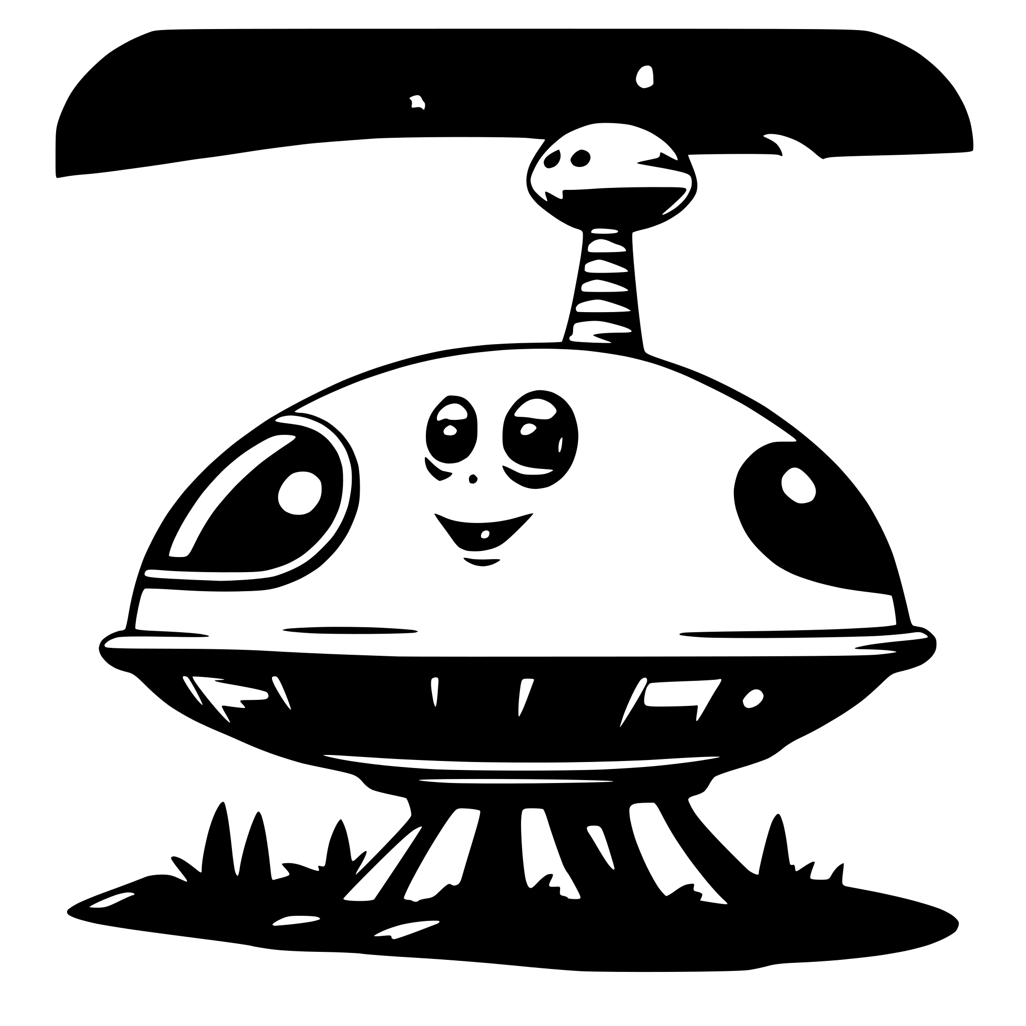 AI-generated SVG of a cute alien space ship