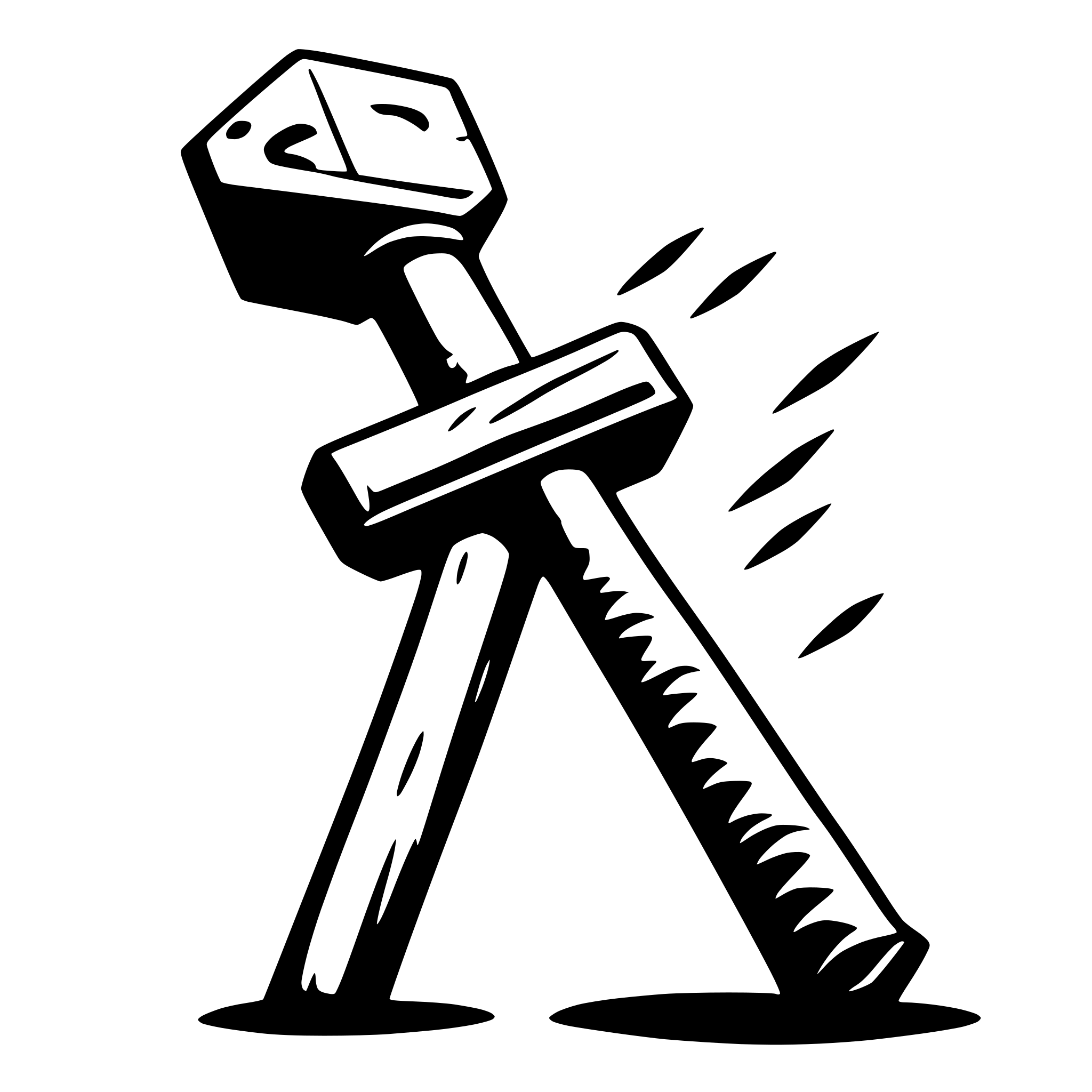 AI-generated SVG of 'a 2d sledgehammer side view'