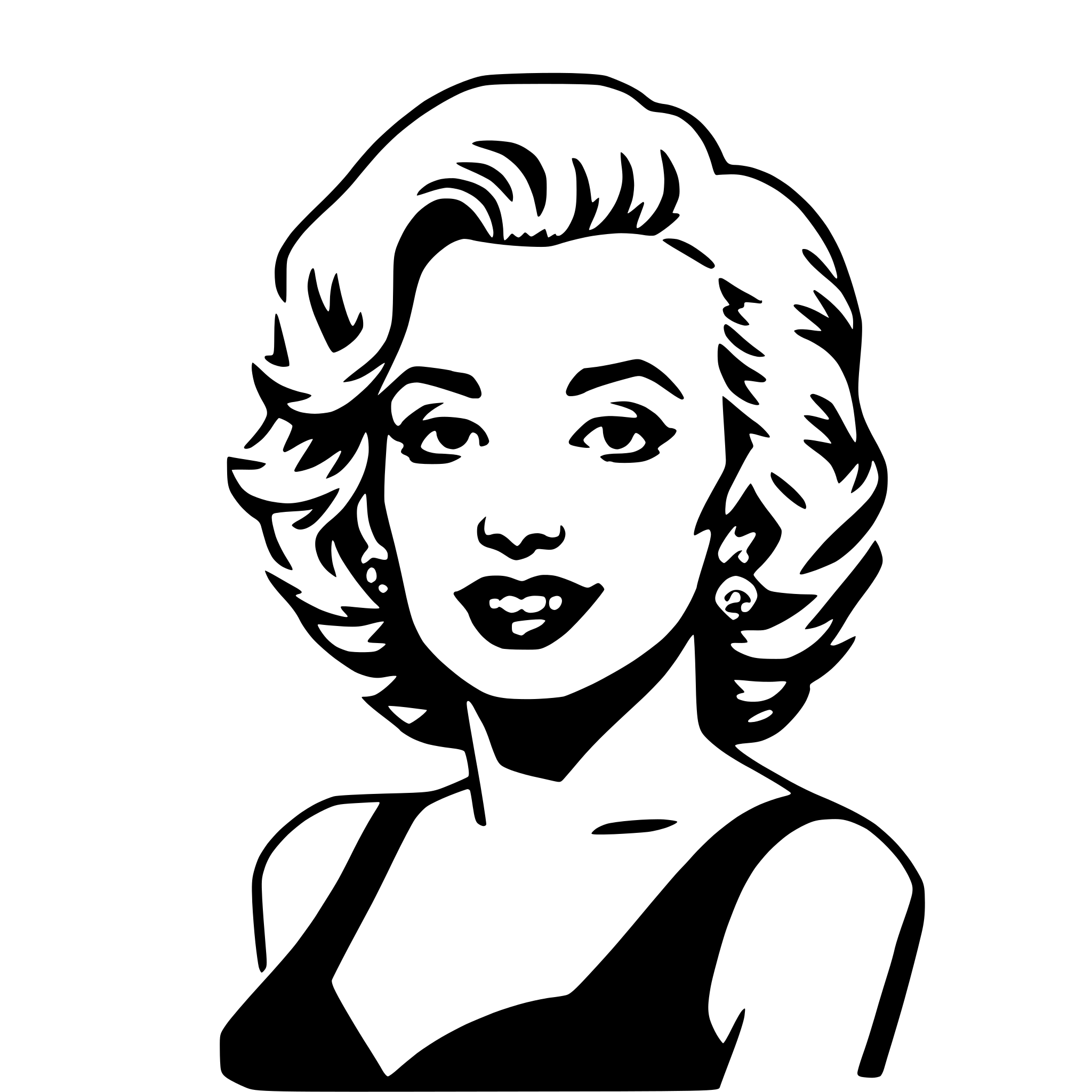 AI-generated SVG of a marilyn monroe