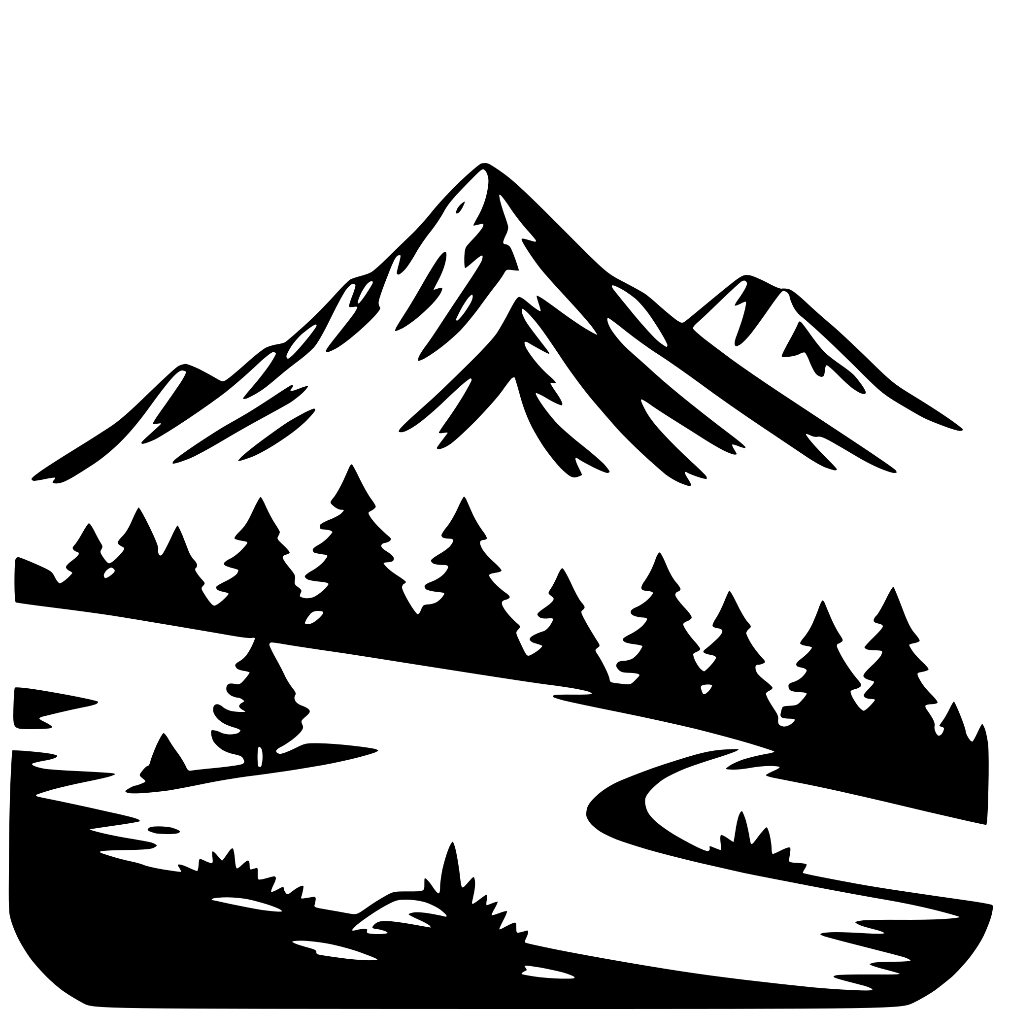 AI-generated SVG of a mountain peaks